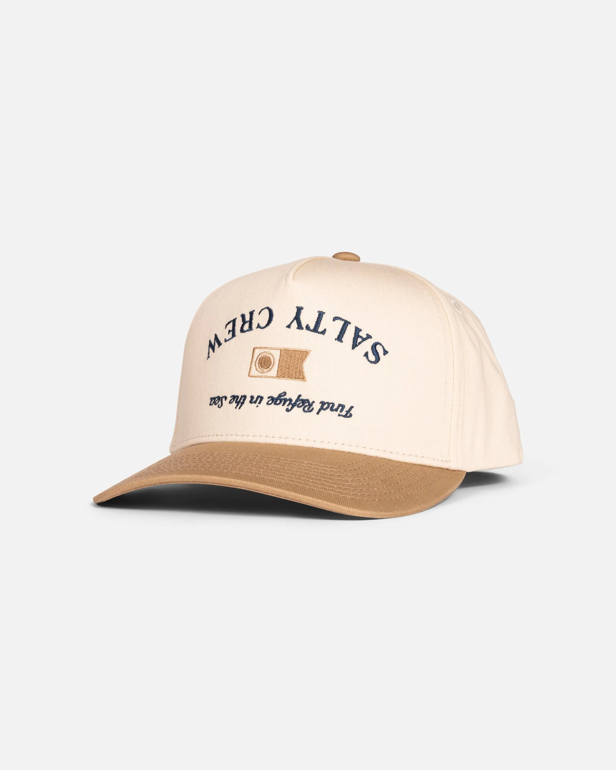 Upsidedown Crew Snapback - Off White/Tan sold by Salty Crew