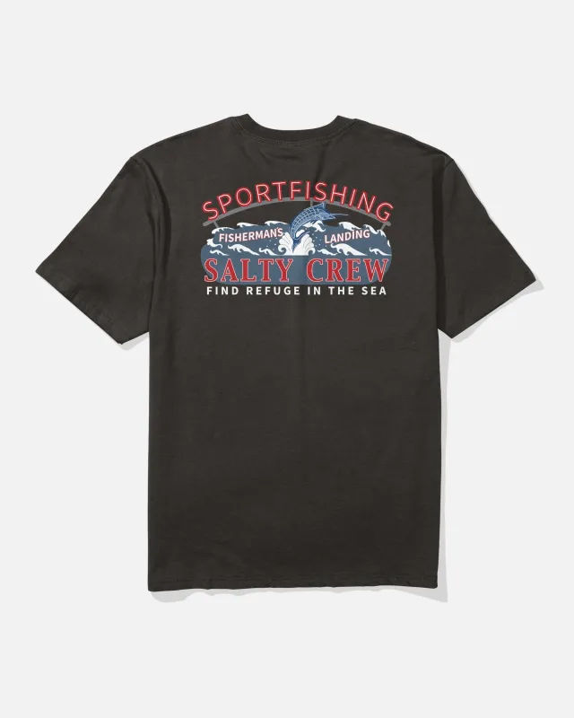 Fishermans Landing Classic Tee - Black made by Salty Crew