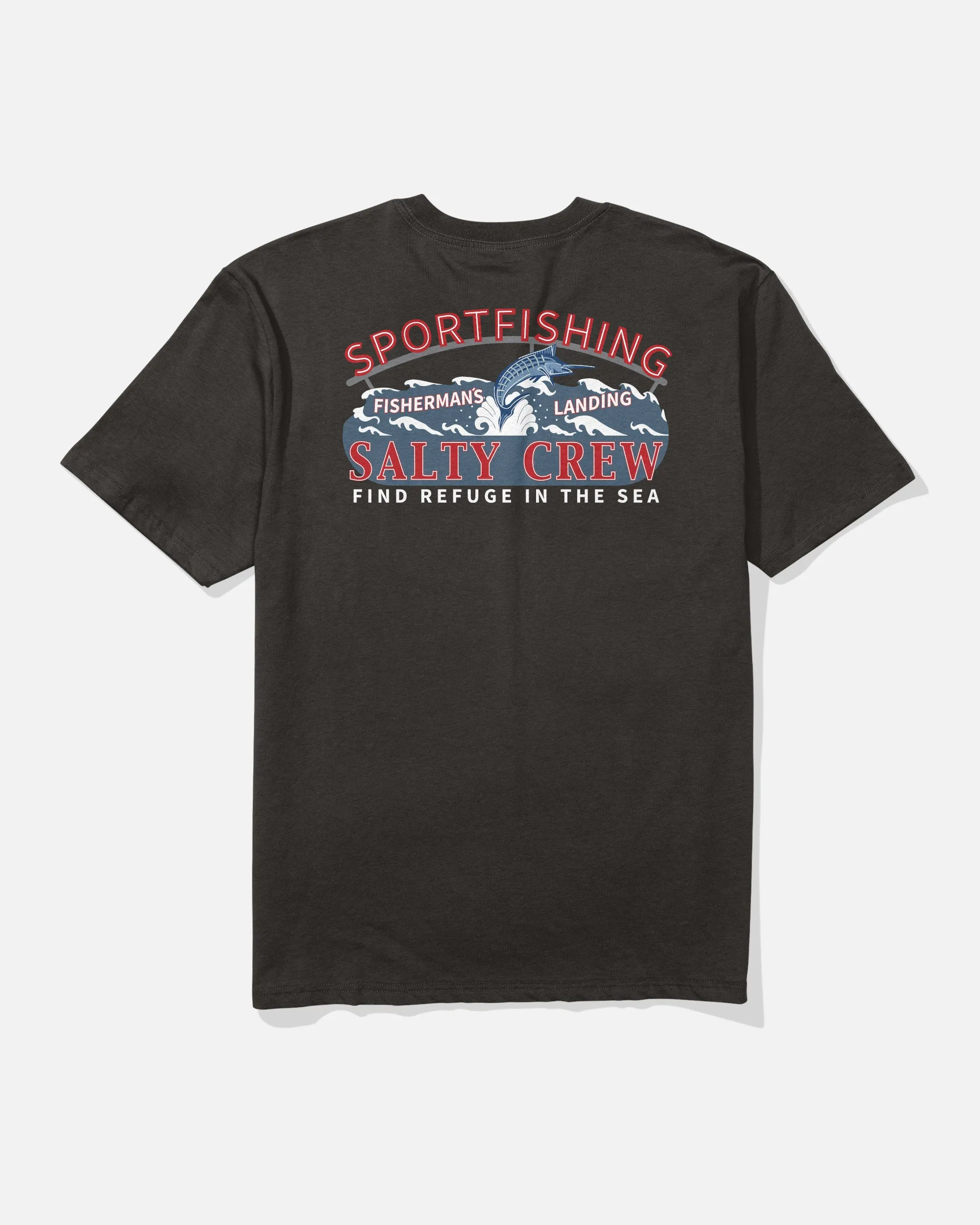 Fishermans Landing Classic Tee - Black sold by Salty Crew
