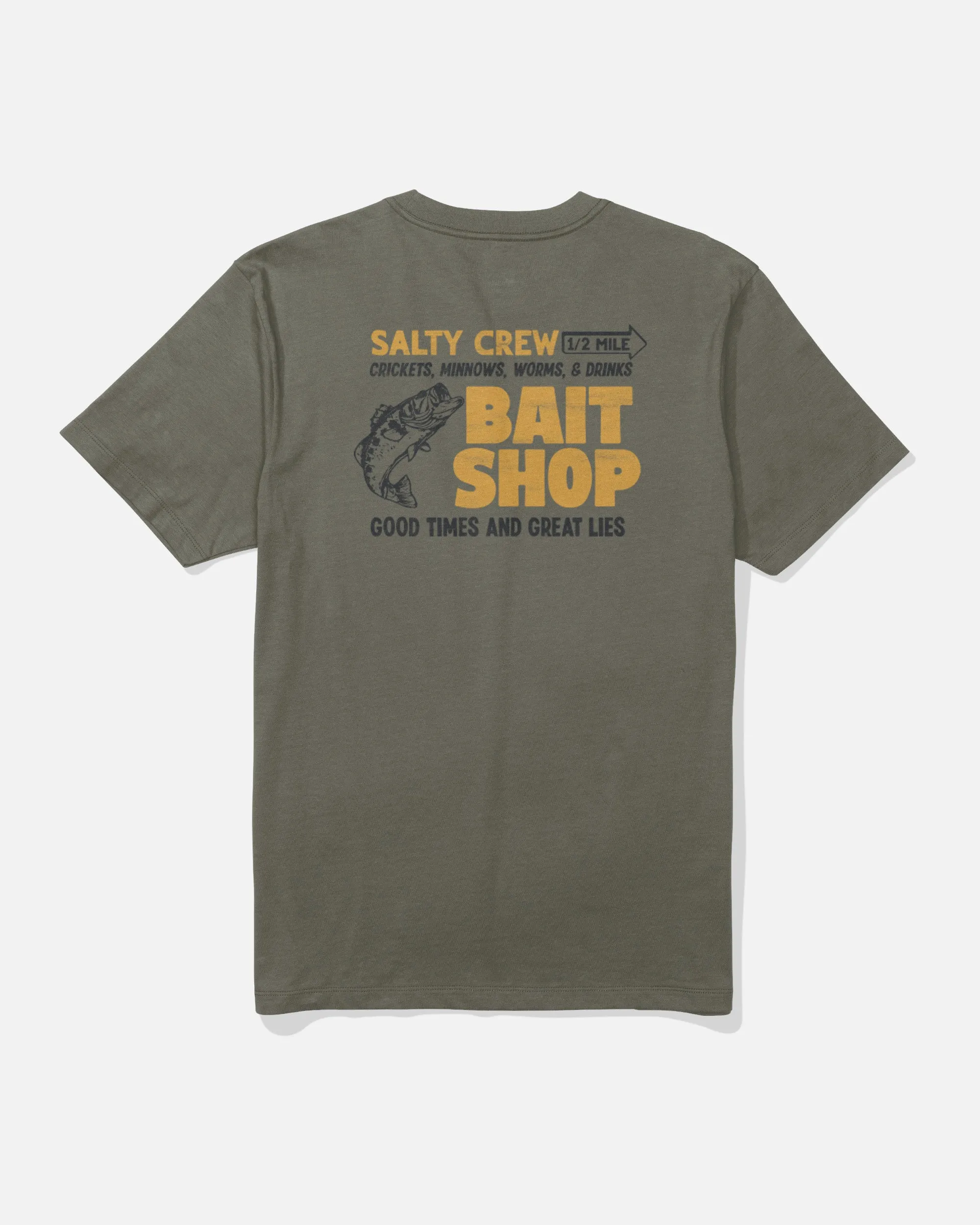 Bait Shop Tee - Dusty Olive sold by Salty Crew