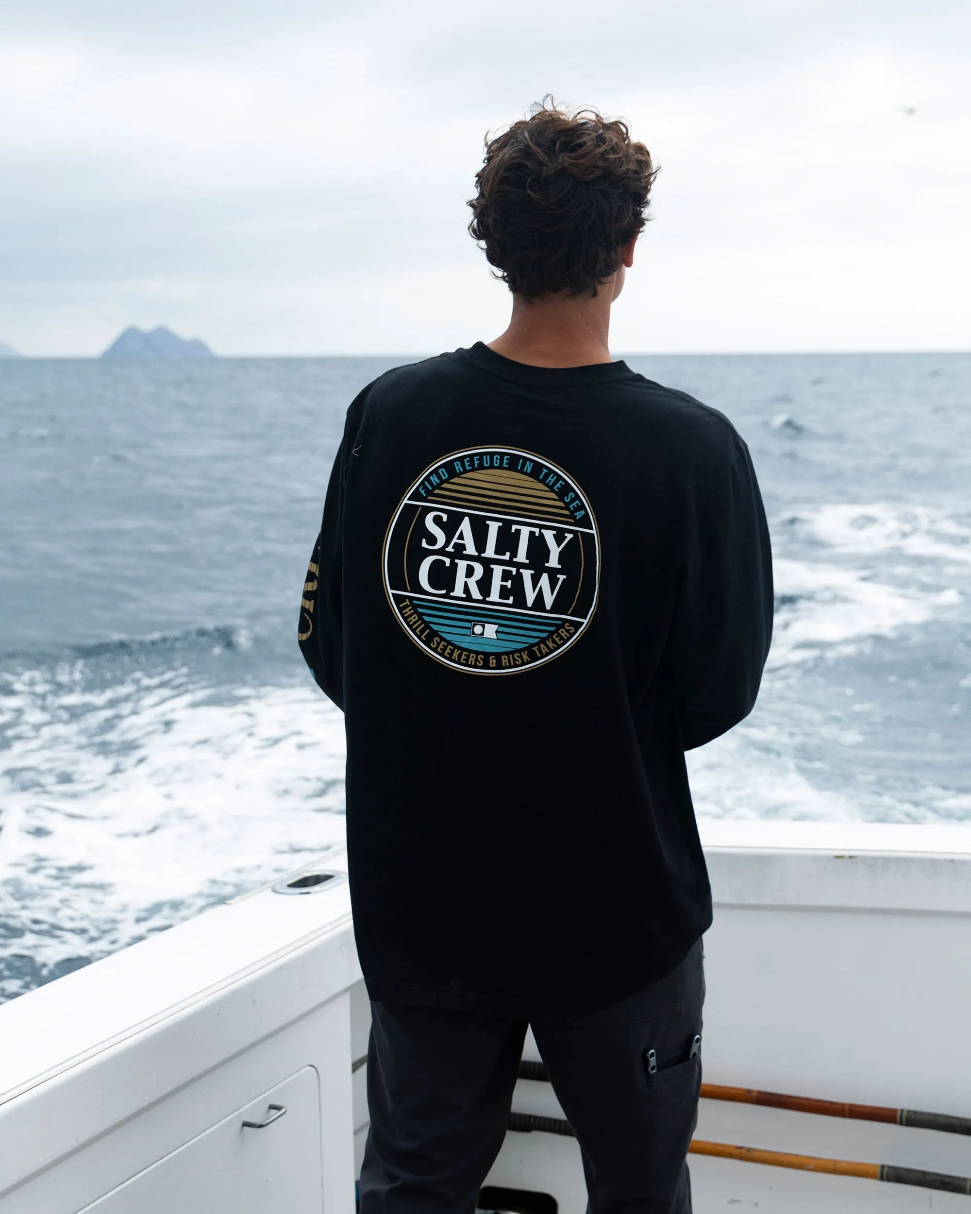 Simple Fade Long Sleeve Tee - Black sold by Salty Crew product image thumbnail 3