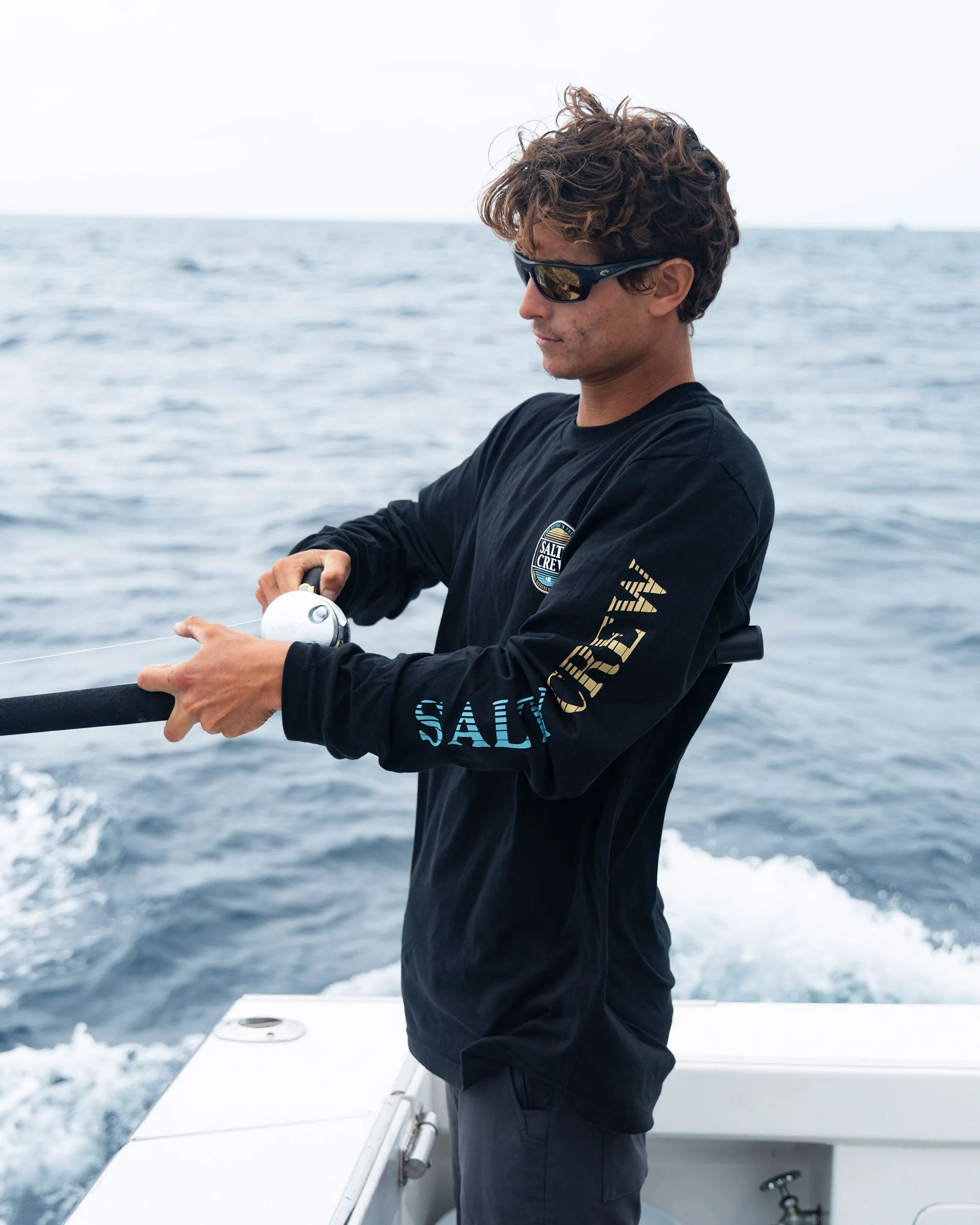 Simple Fade Long Sleeve Tee - Black sold by Salty Crew product image thumbnail 4