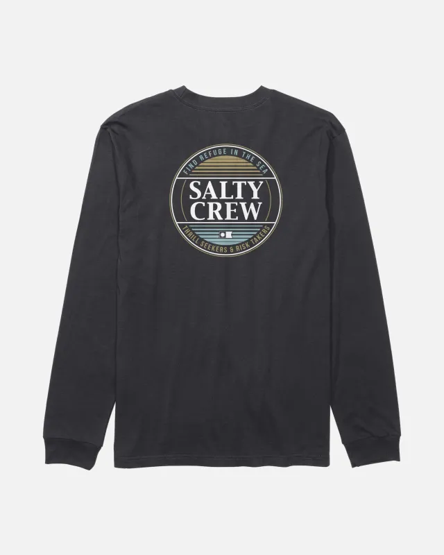 Simple Fade Long Sleeve Tee - Black sold by Salty Crew