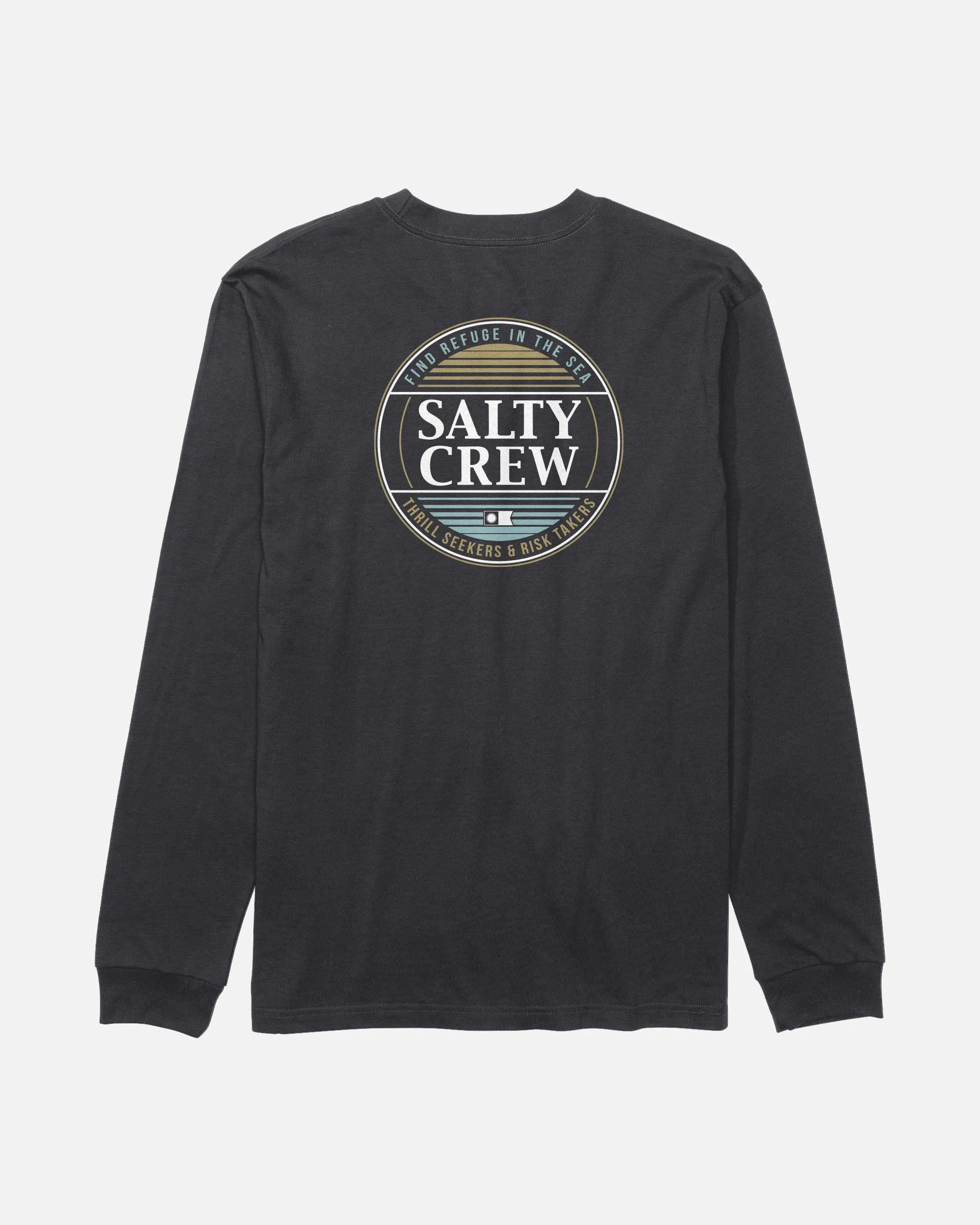 Simple Fade Long Sleeve Tee - Black sold by Salty Crew