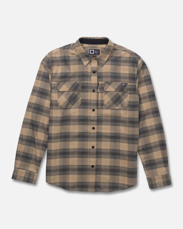 Fathom Tech Flannel - Khaki sold by Salty Crew