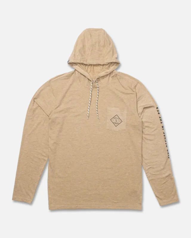 Tippet Pocket UV Hoodie - Khaki sold by Salty Crew