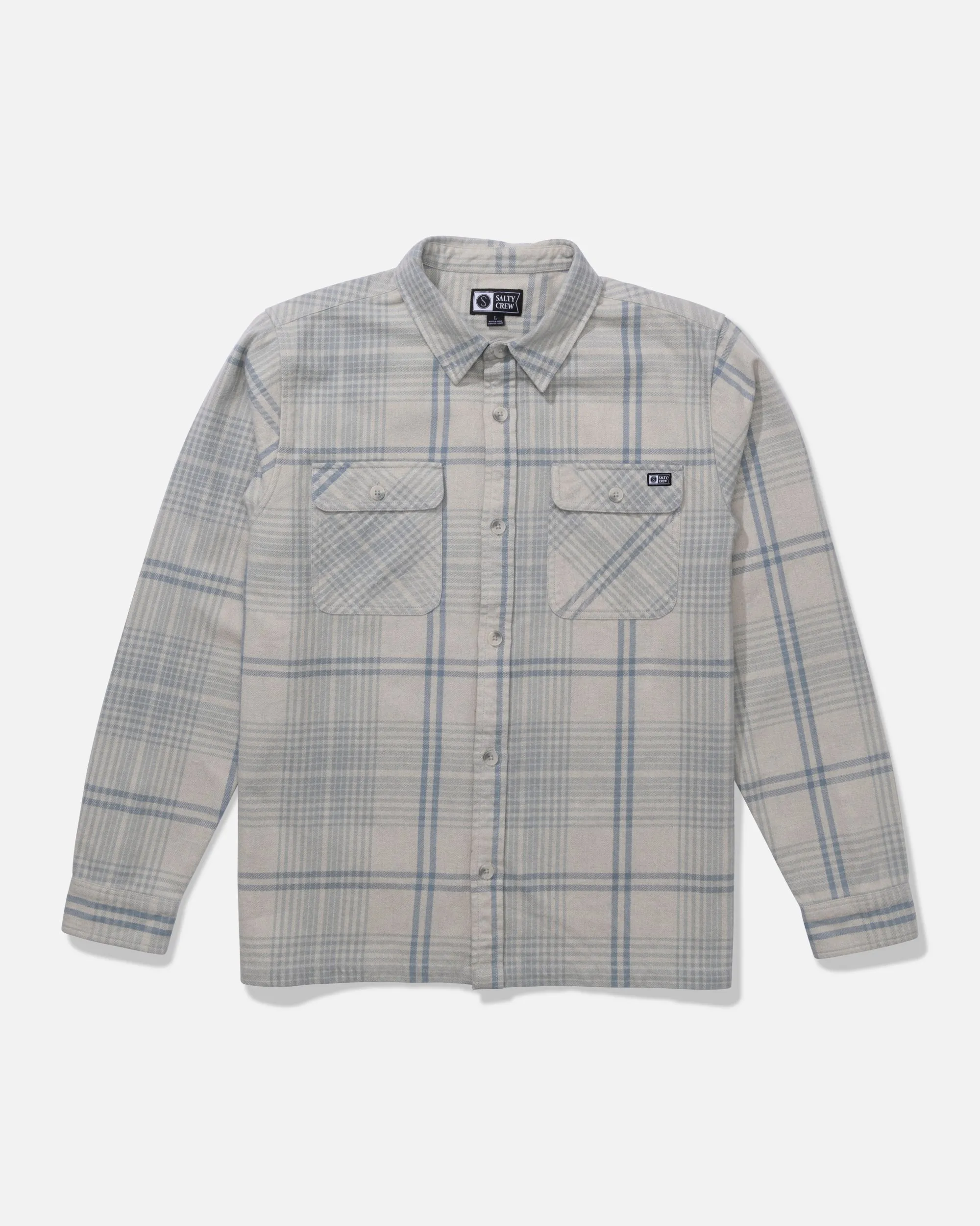 Windward Flannel - Light Grey sold by Salty Crew