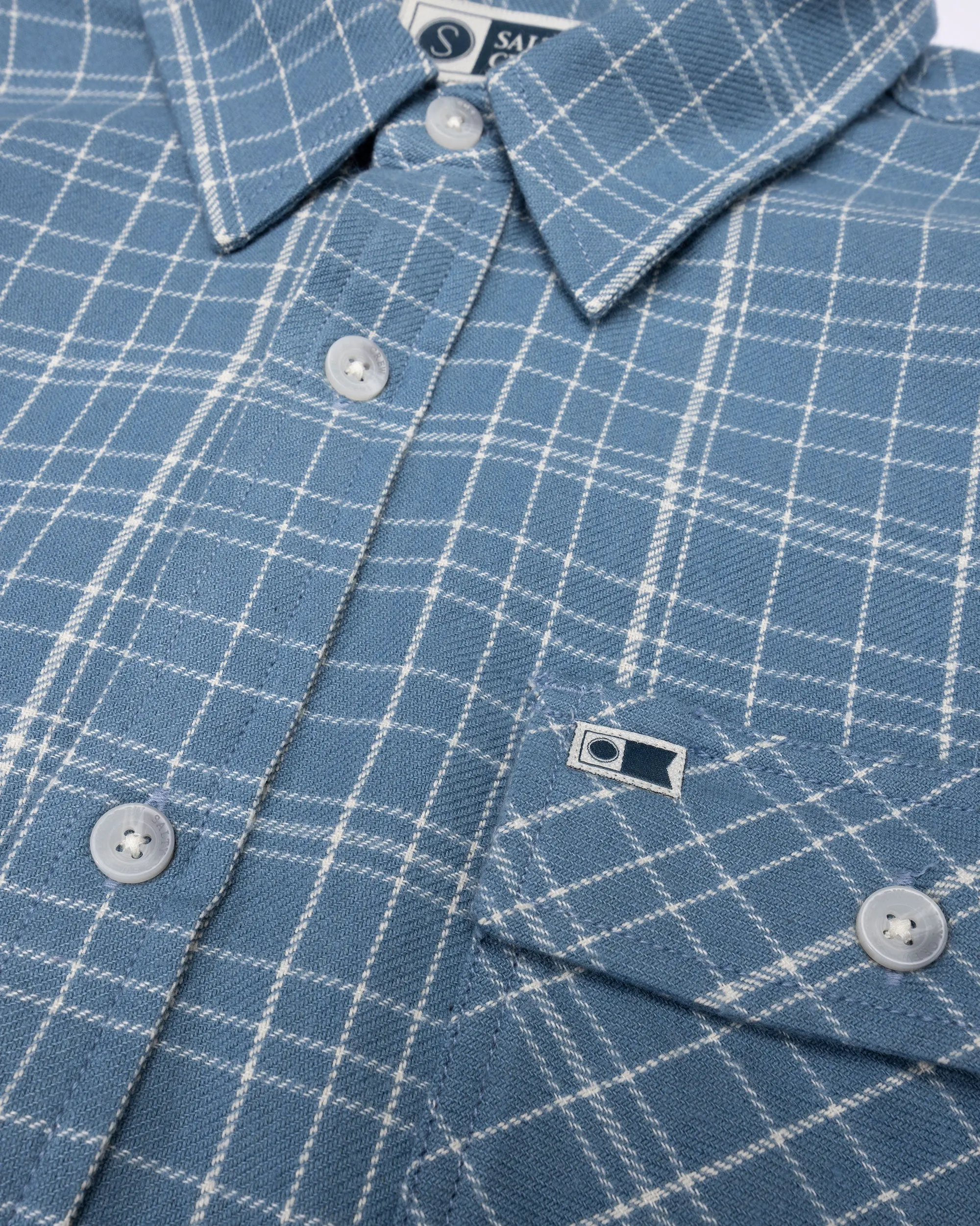 Daybreak Flannel - Pilot Blue sold by Salty Crew product image thumbnail 3