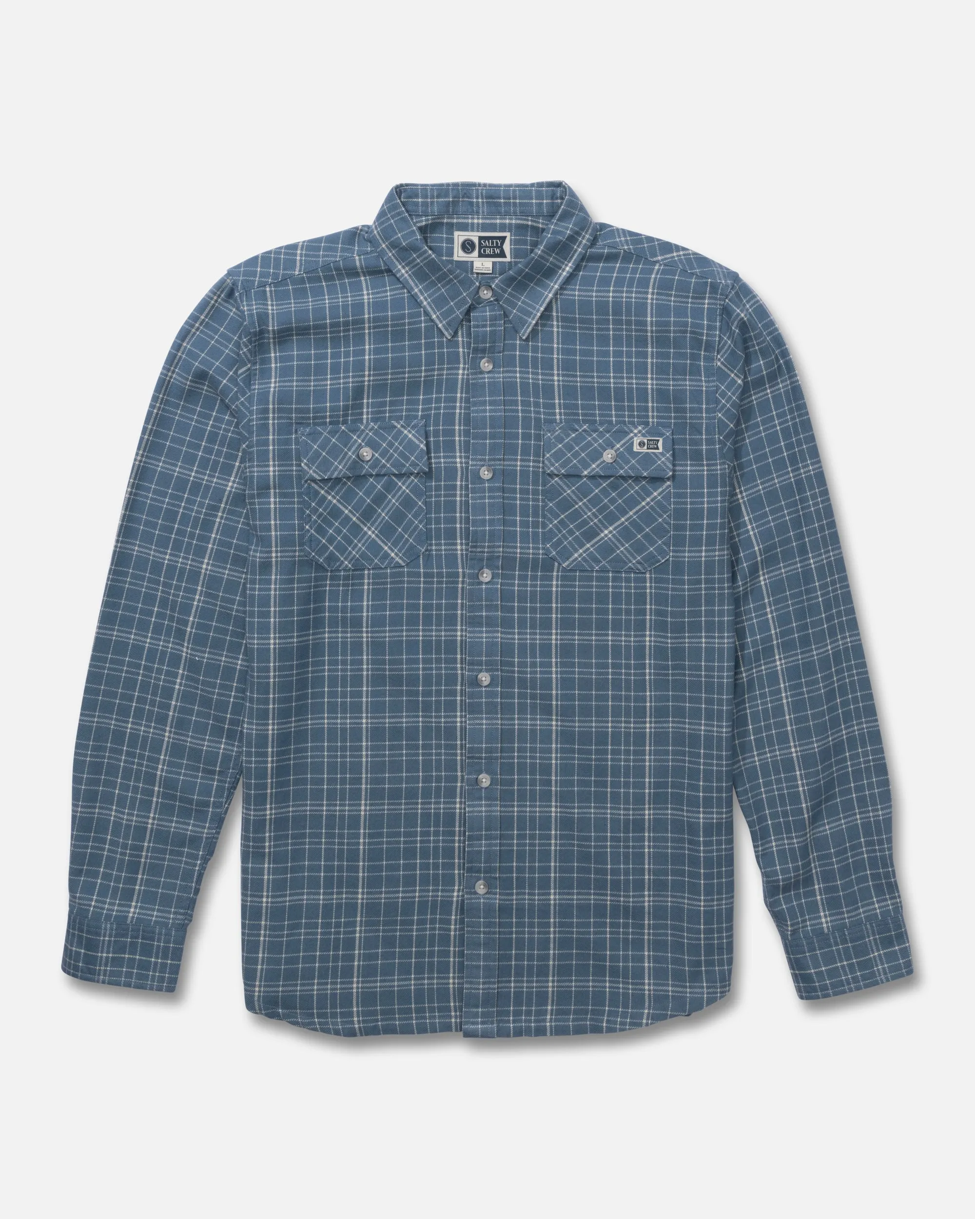 Daybreak Flannel - Pilot Blue sold by Salty Crew