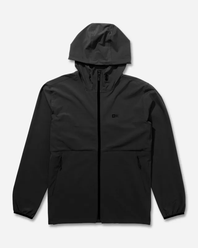 Stowaway Windbreaker Jacket - Black Marle sold by Salty Crew