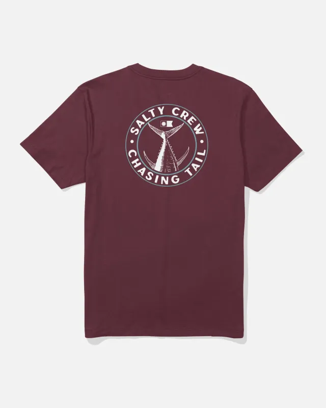 Tailgate Tee - Burgundy made by Salty Crew