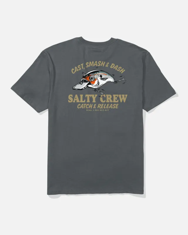 Cast Life Classic Tee - Charcoal made by Salty Crew