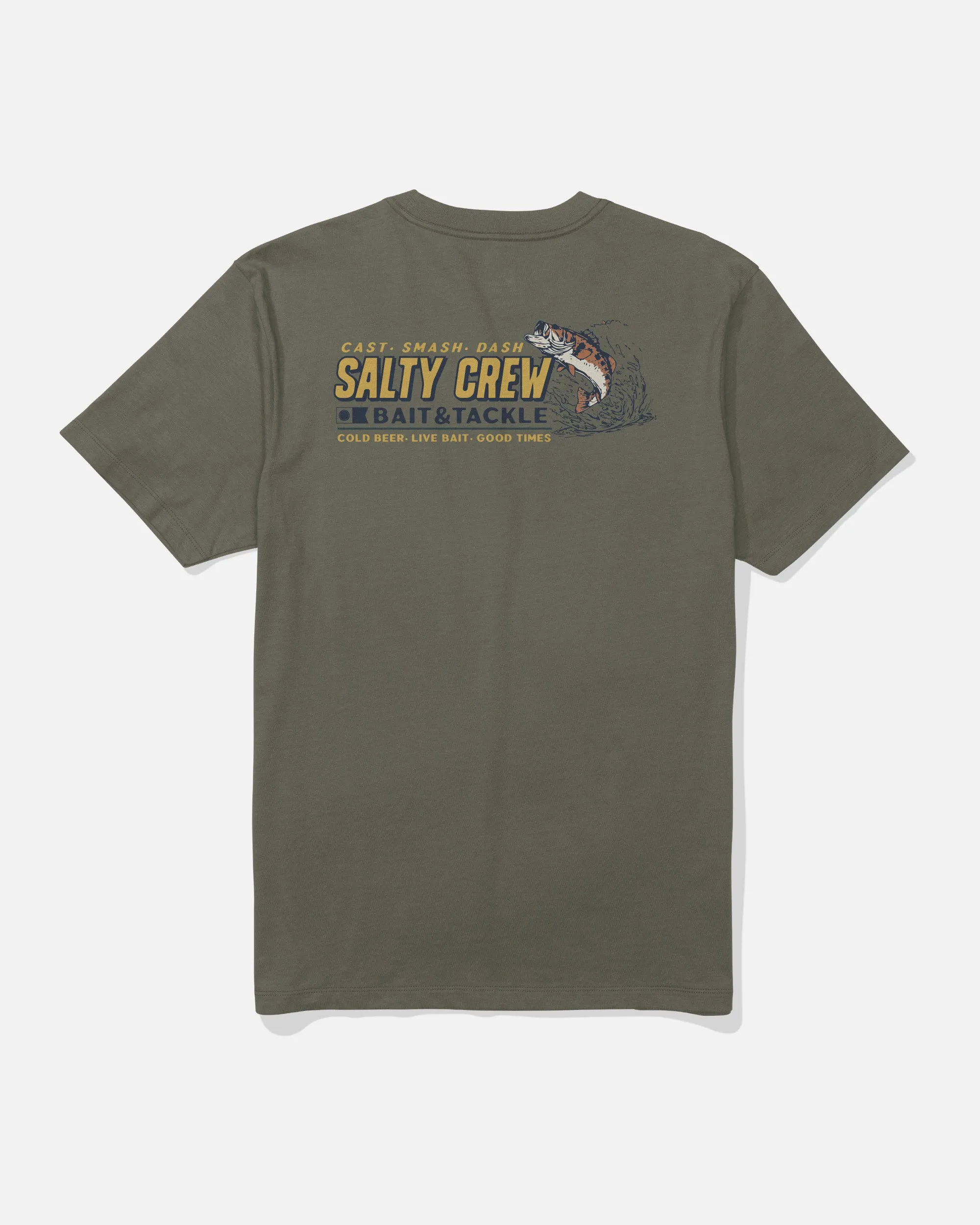 Live Bait Tee - Dusty Olive sold by Salty Crew