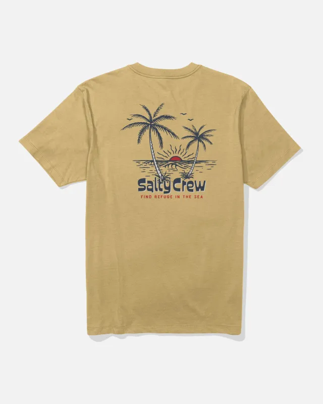Viewpoint Tee - Mineral Yellow made by Salty Crew