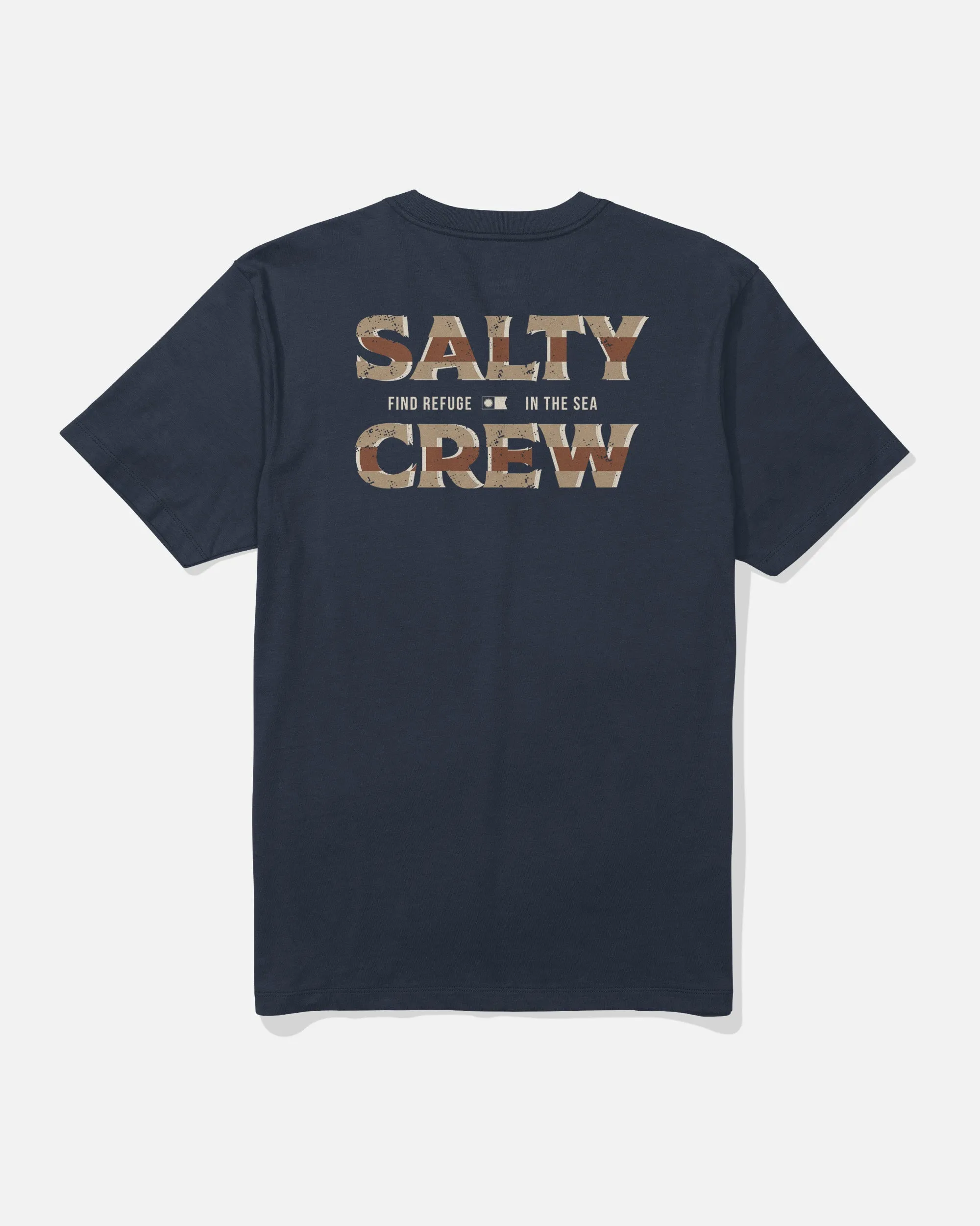 Offset Tee - Navy sold by Salty Crew