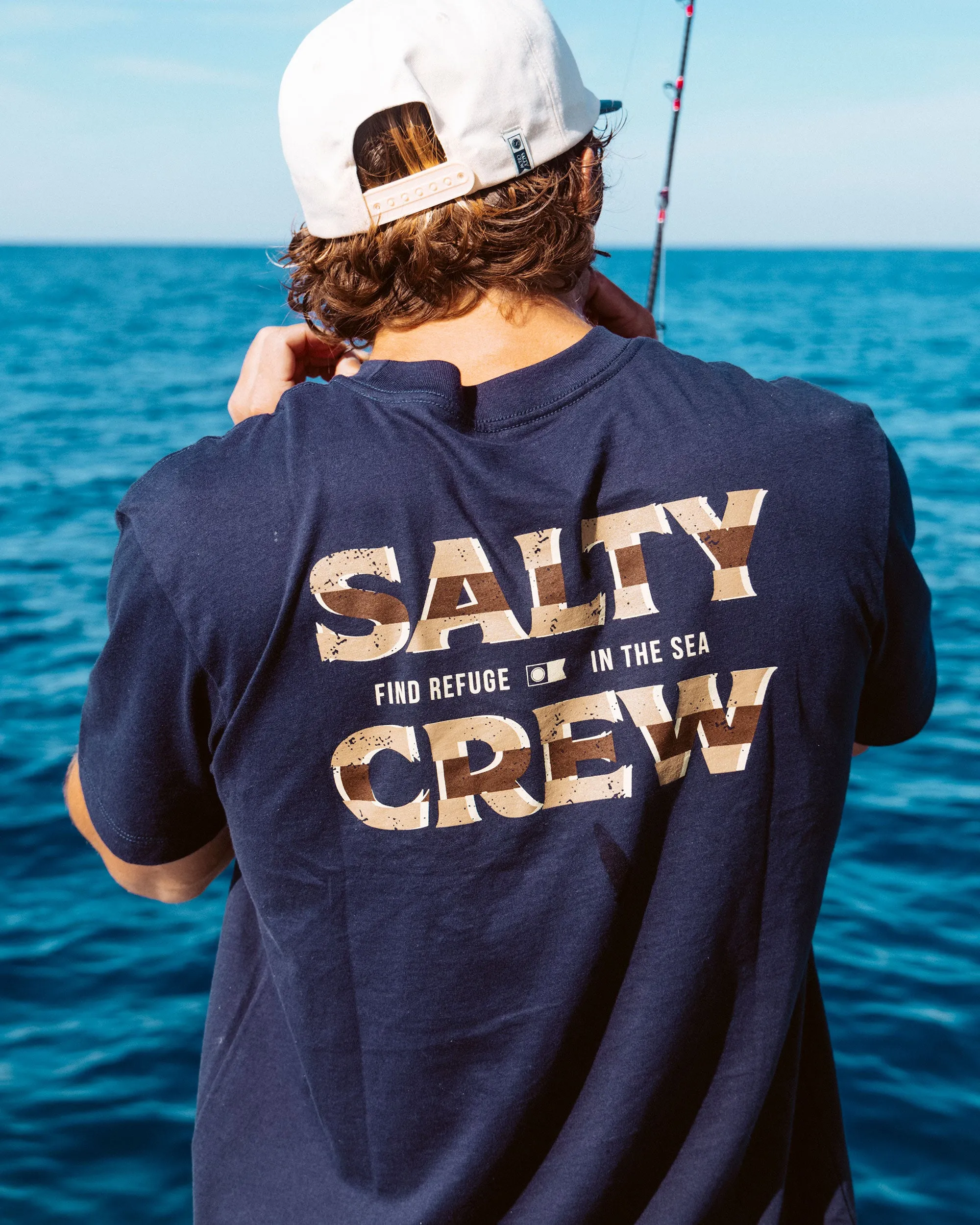 Offset Tee - Navy sold by Salty Crew product image thumbnail 3