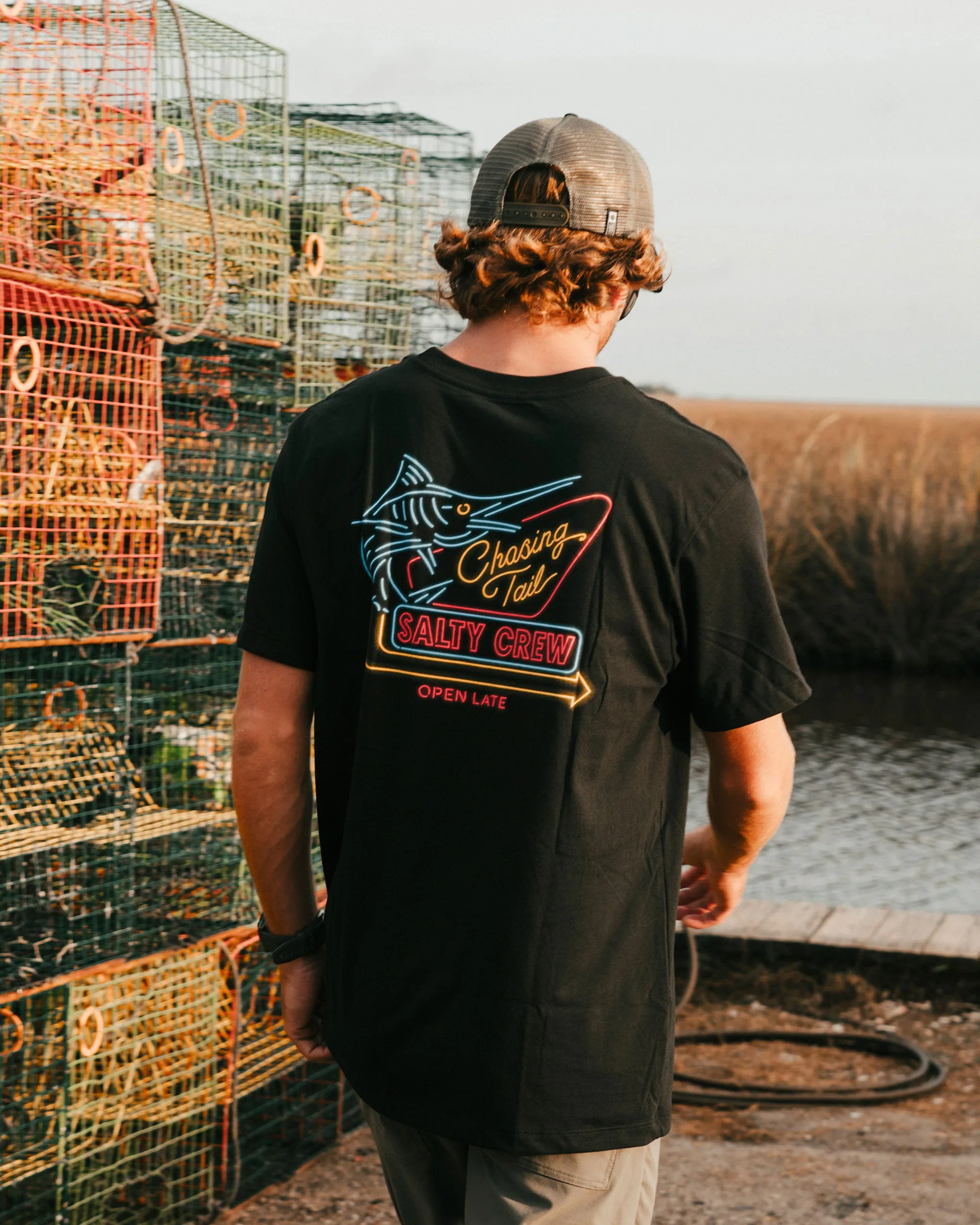 Neon Sign Tee - Black sold by Salty Crew product image thumbnail 3