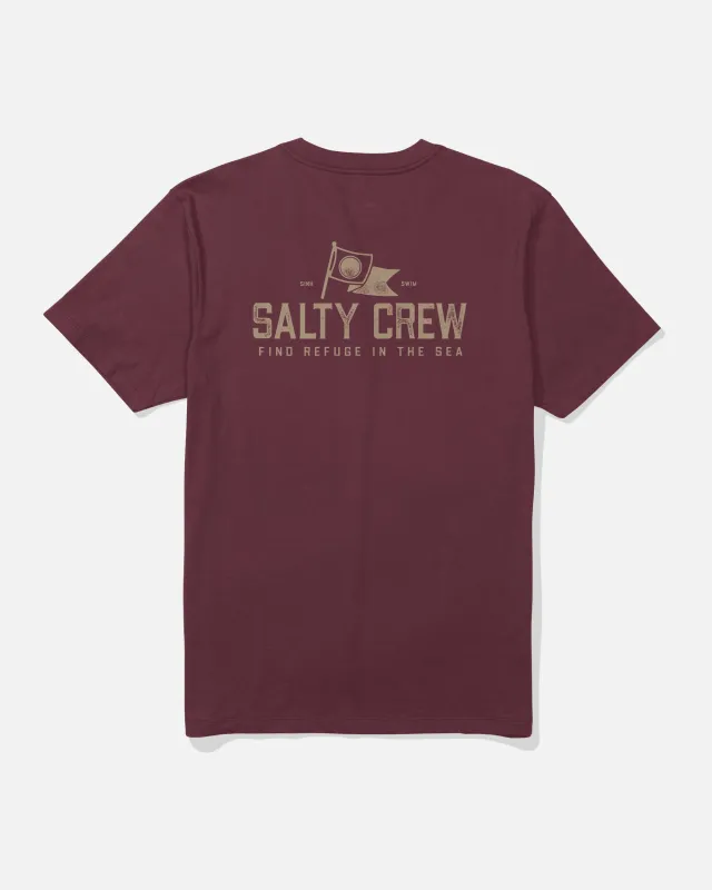 Flag Day Tee - Burgundy sold by Salty Crew