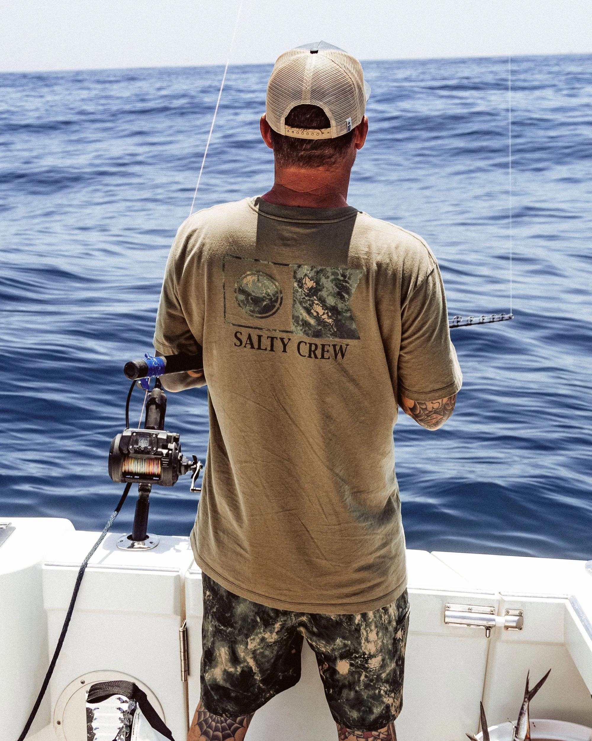 Flagship Fill Tee - Dusty Olive sold by Salty Crew product image thumbnail 3