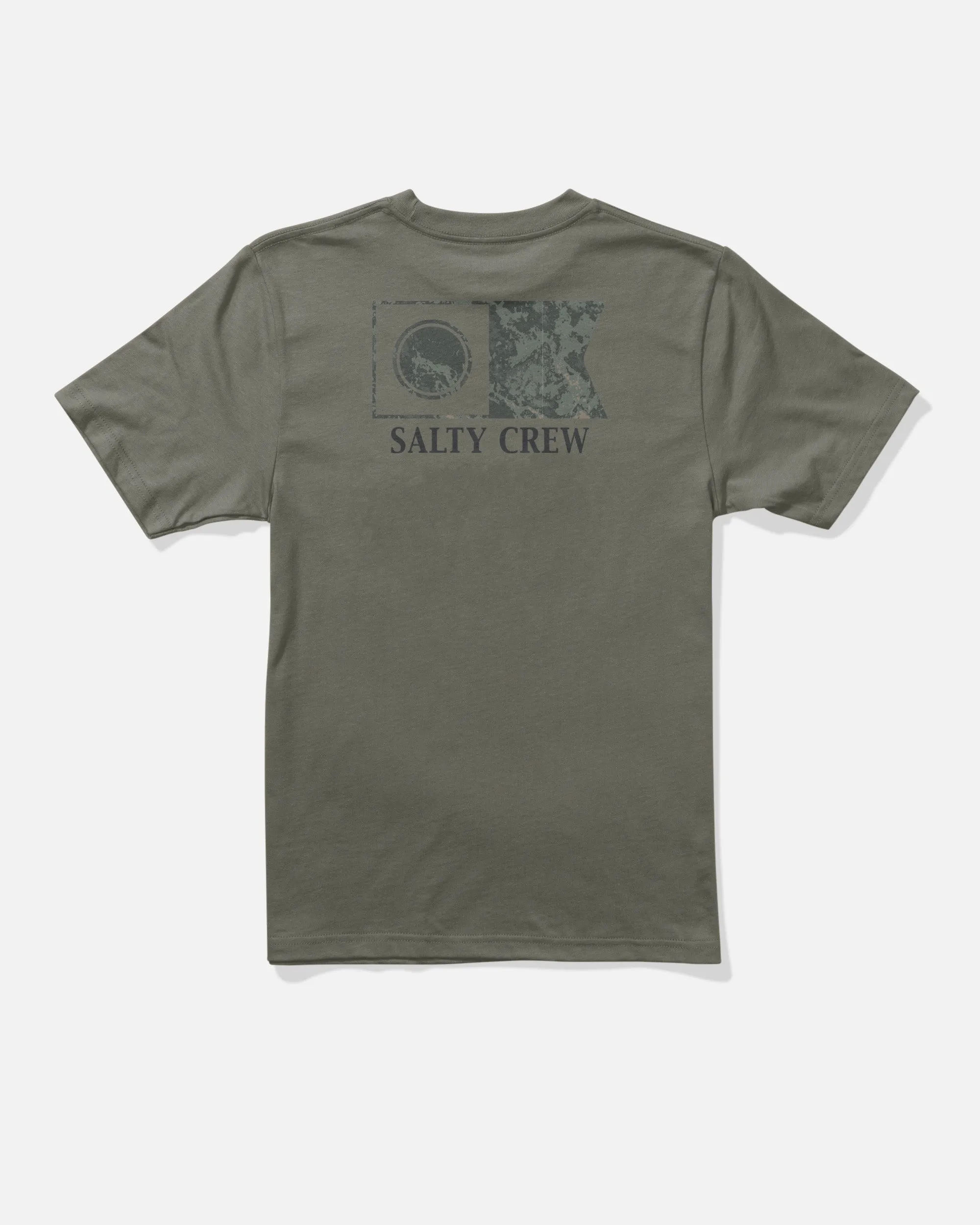 Flagship Fill Tee - Dusty Olive sold by Salty Crew