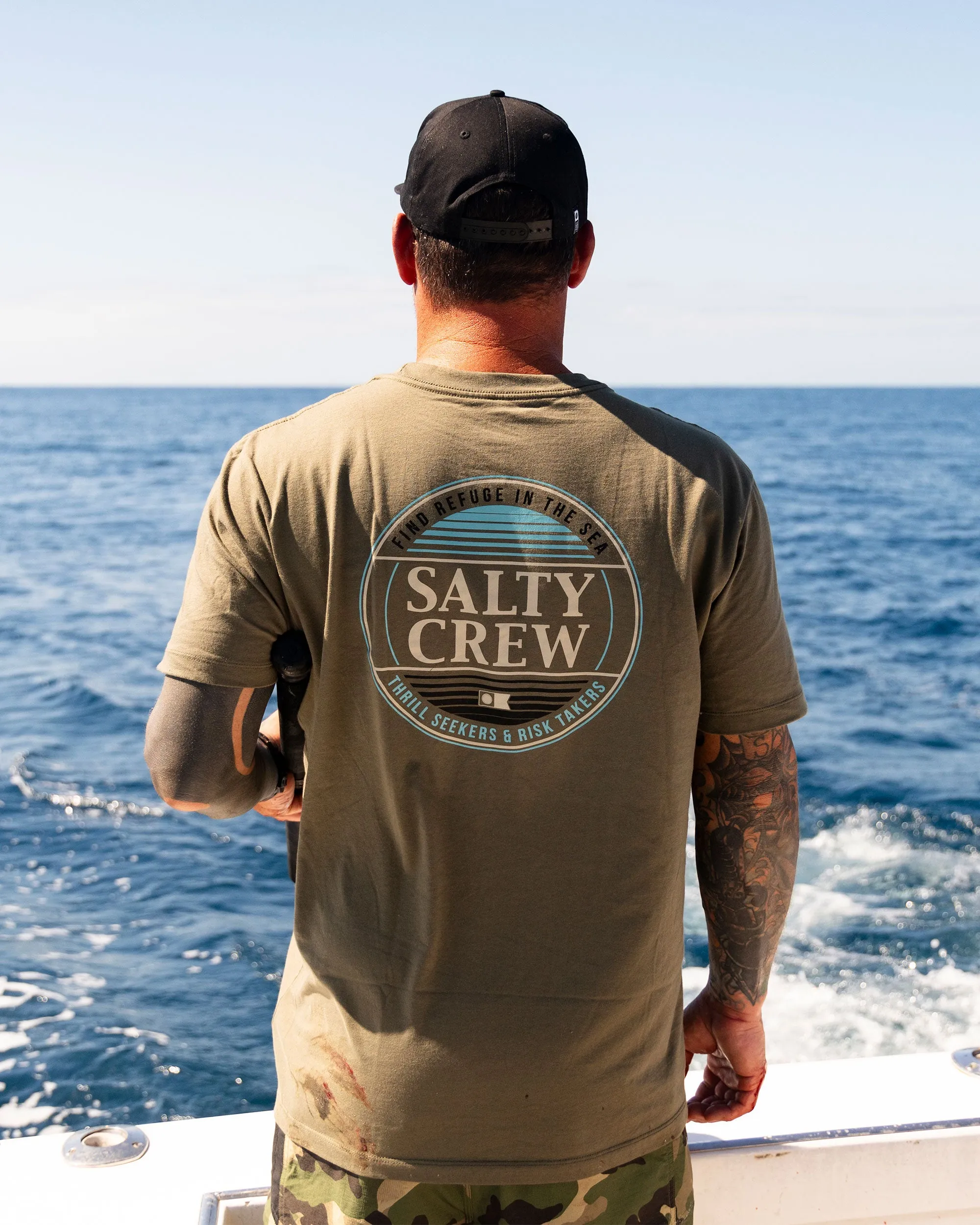 Simple Fade Tee - Dusty Olive sold by Salty Crew product image thumbnail 3