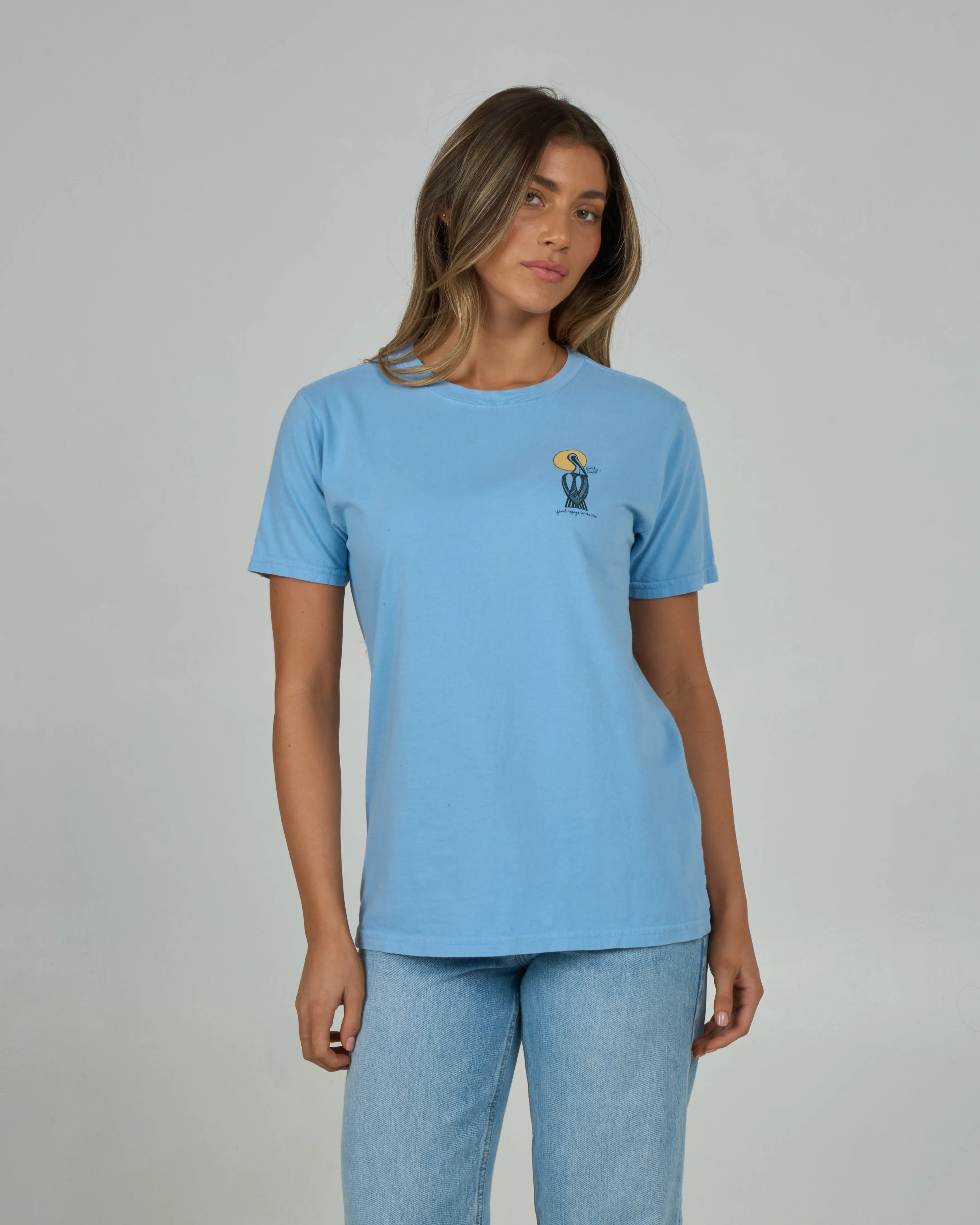 Geo Pelican Boyfriend Tee - Marine Blue sold by Salty Crew product image thumbnail 2