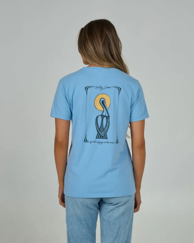 Geo Pelican Boyfriend Tee - Marine Blue sold by Salty Crew