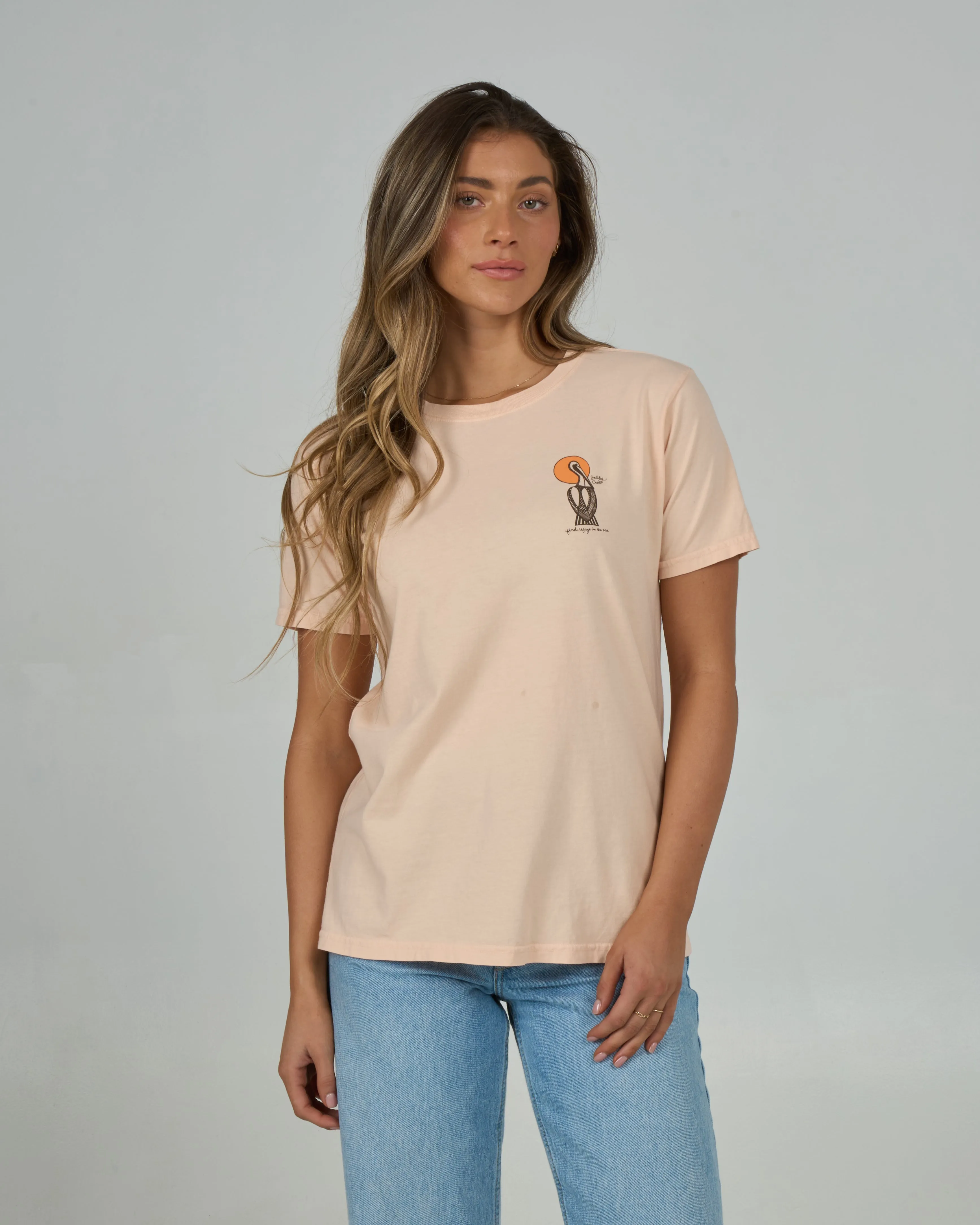 Geo Pelican Boyfriend Tee - Peach Fizz sold by Salty Crew product image thumbnail 2