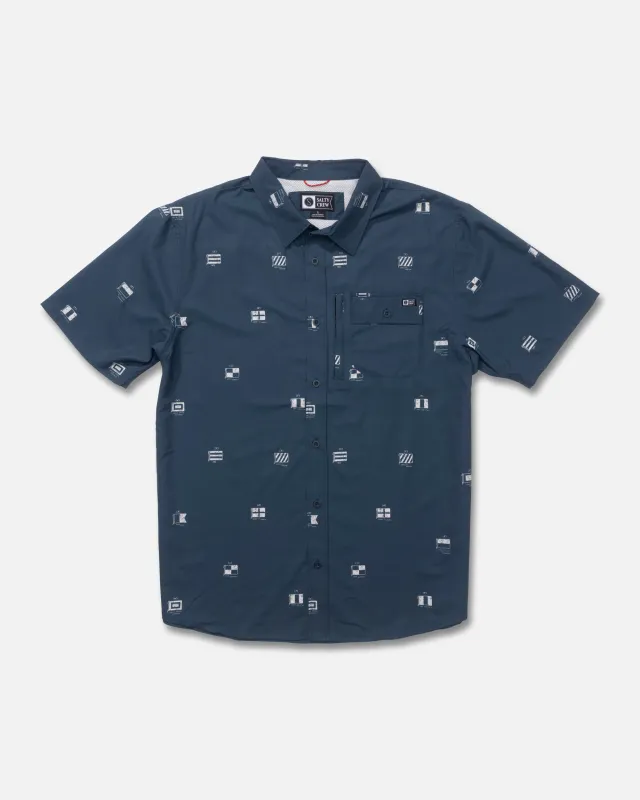 Flagship UV Button Up - Midnight Navy sold by Salty Crew
