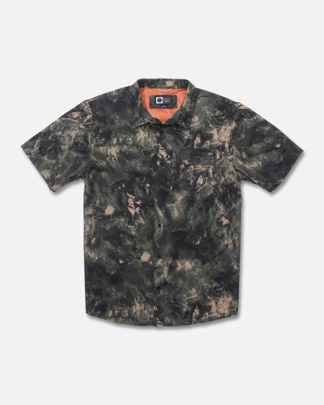 Flagship UV Button Up - Deep Forest sold by Salty Crew