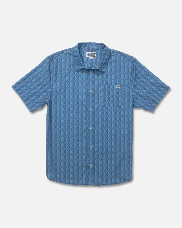 Drifter UV Button Up - Pilot Blue sold by Salty Crew