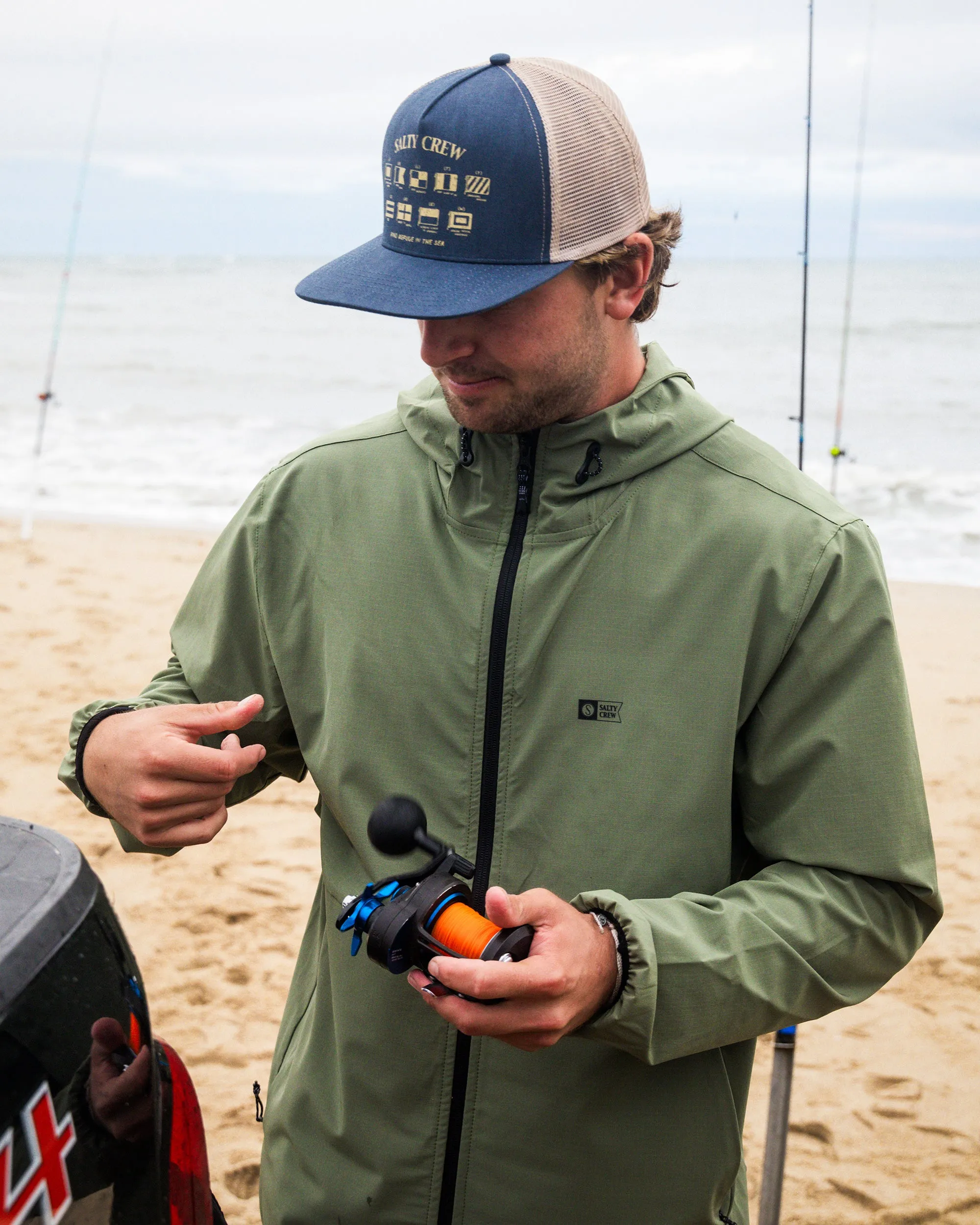 Stowaway Windbreaker Jacket - Four Leaf Clover sold by Salty Crew product image thumbnail 3