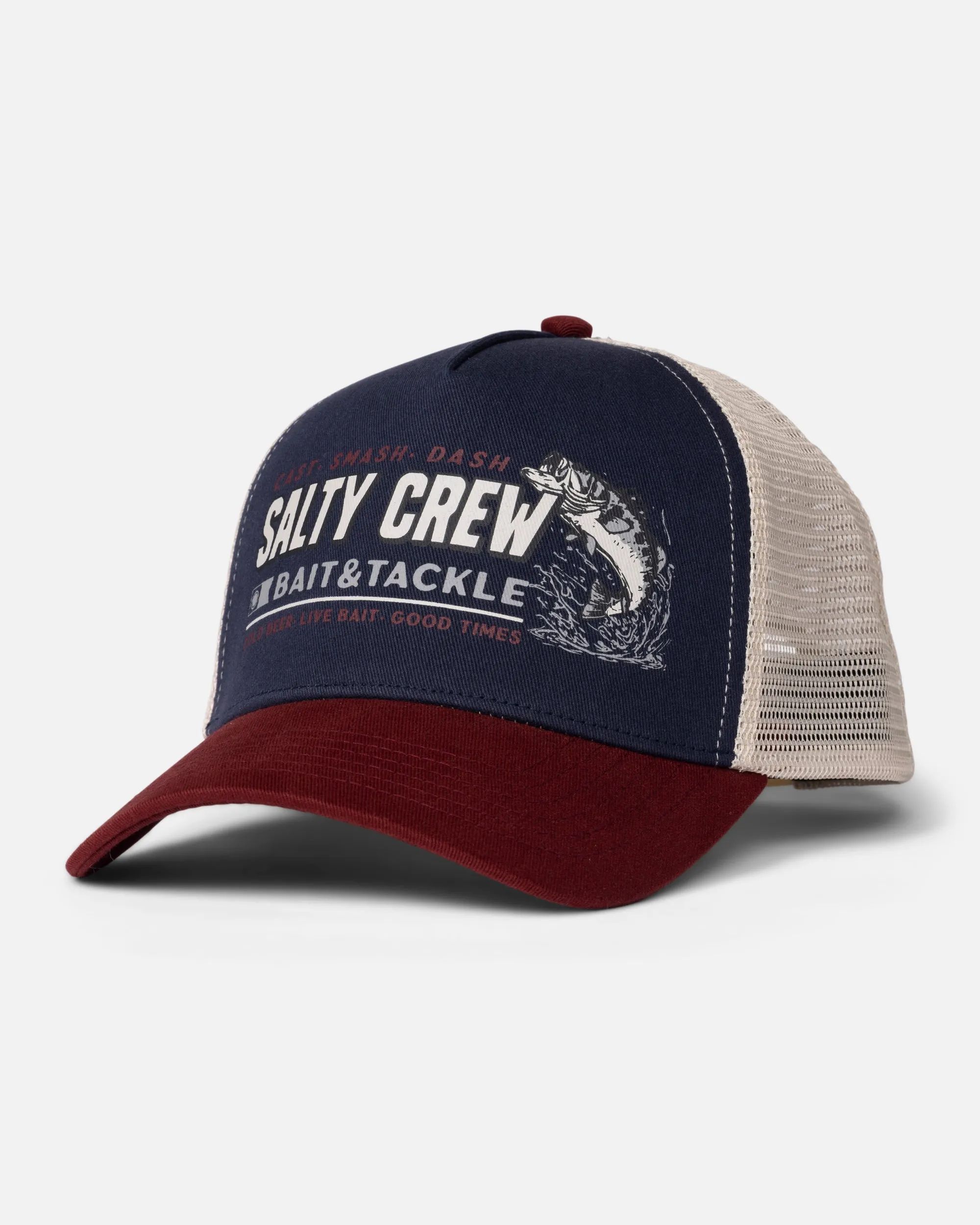 Live Bait Trucker Hat - Navy sold by Salty Crew