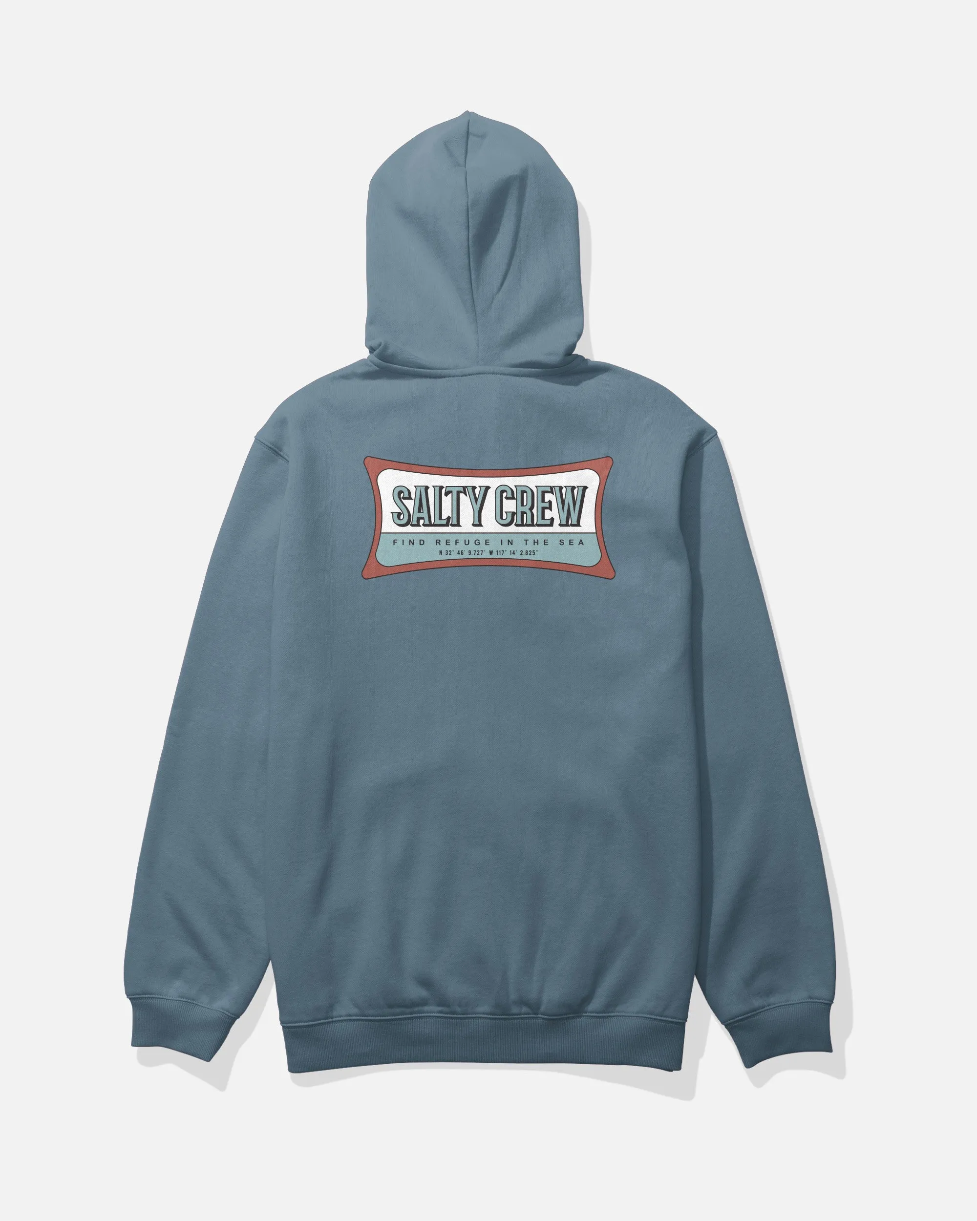 Essential Zip Fleece Hoodie - Slate sold by Salty Crew