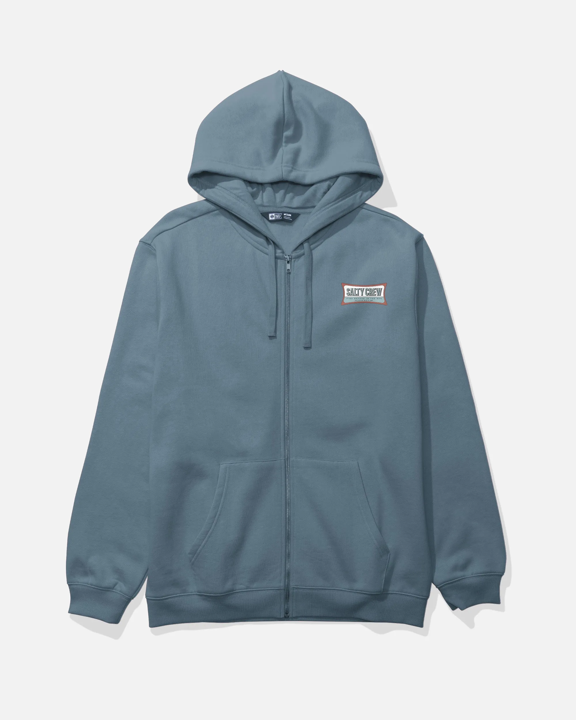 Essential Zip Fleece Hoodie - Slate sold by Salty Crew product image thumbnail 2