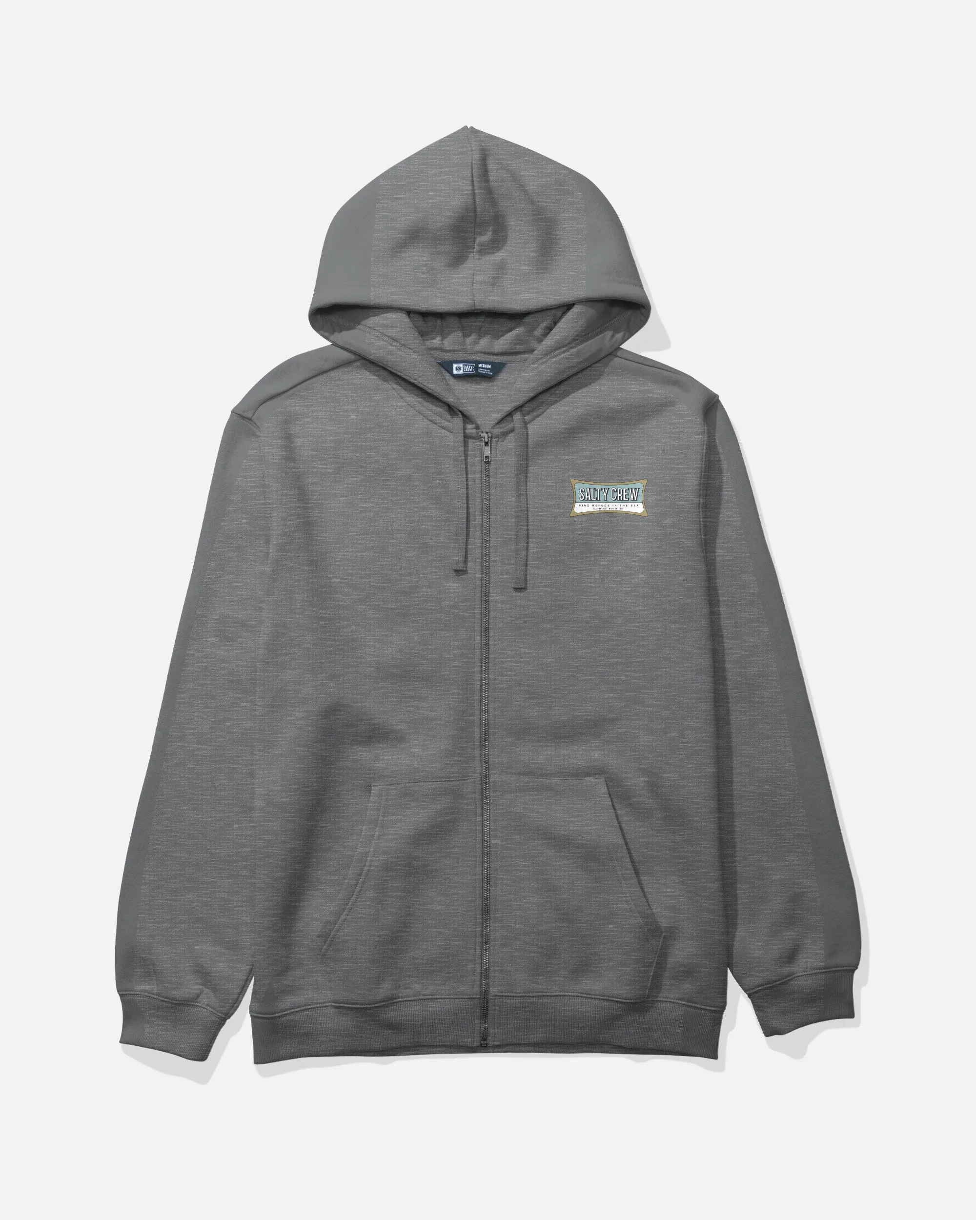 Essential Zip Fleece Hoodie - Gunmetal Heather sold by Salty Crew product image thumbnail 2