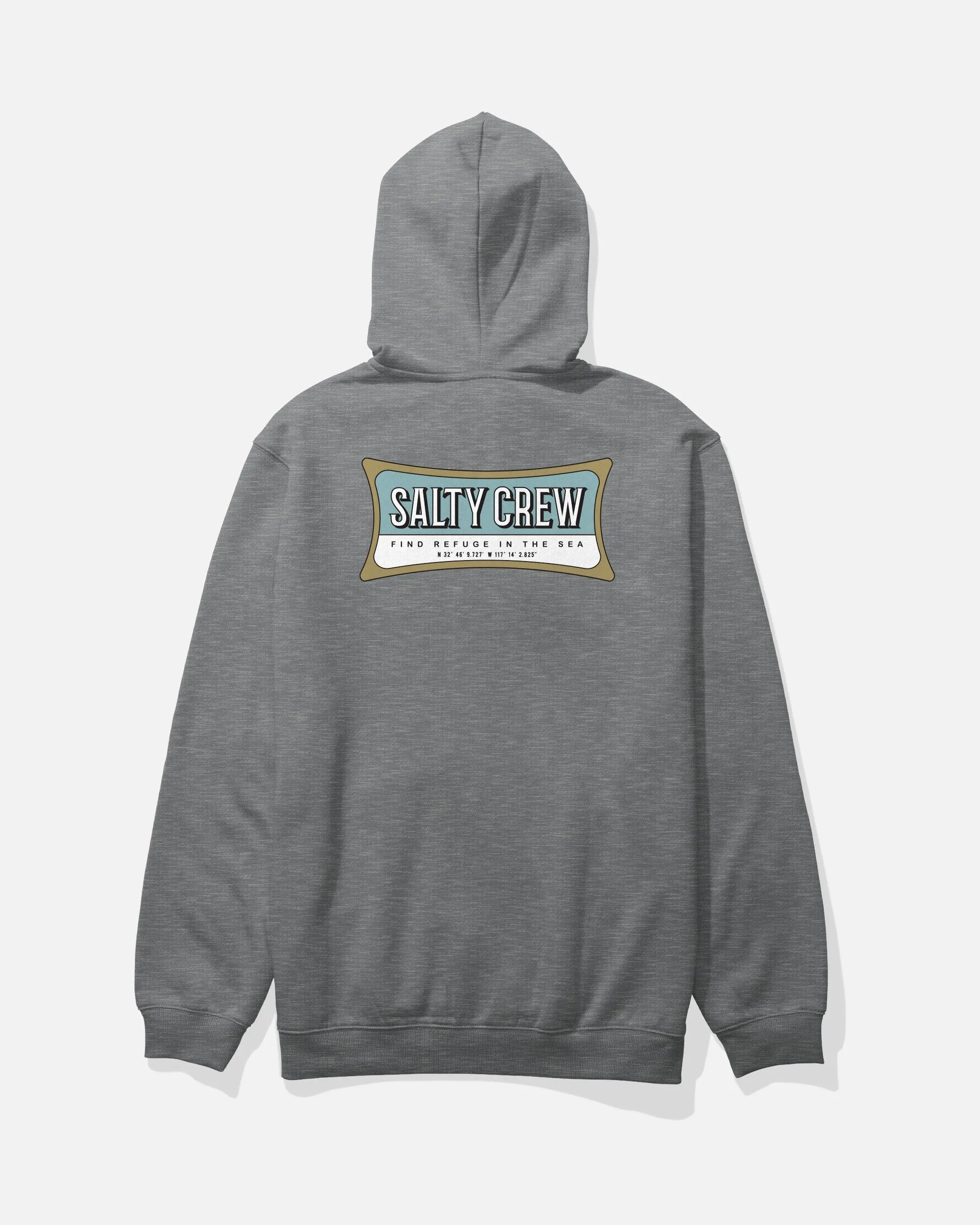 Essential Zip Fleece Hoodie - Gunmetal Heather sold by Salty Crew
