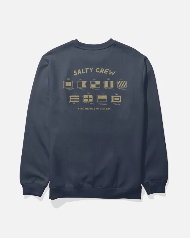 Call Sign Crew Fleece - Navy made by Salty Crew