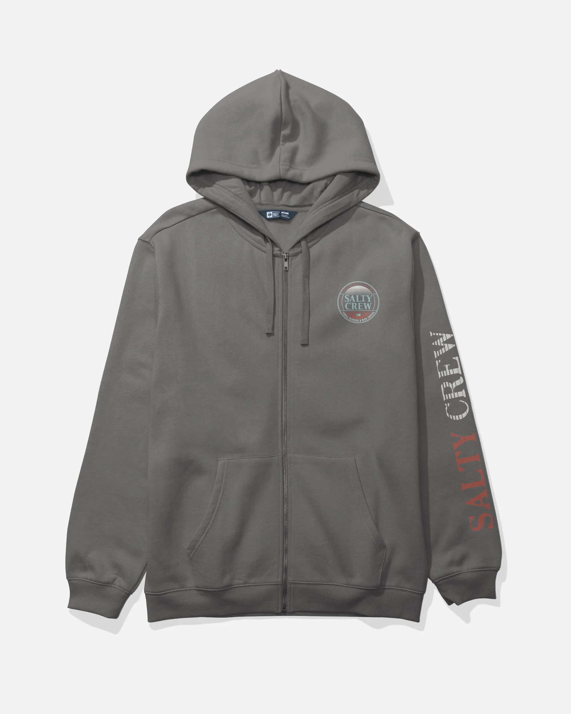 Simple Fade Zip Fleece Hoodie - Charcoal sold by Salty Crew product image thumbnail 2