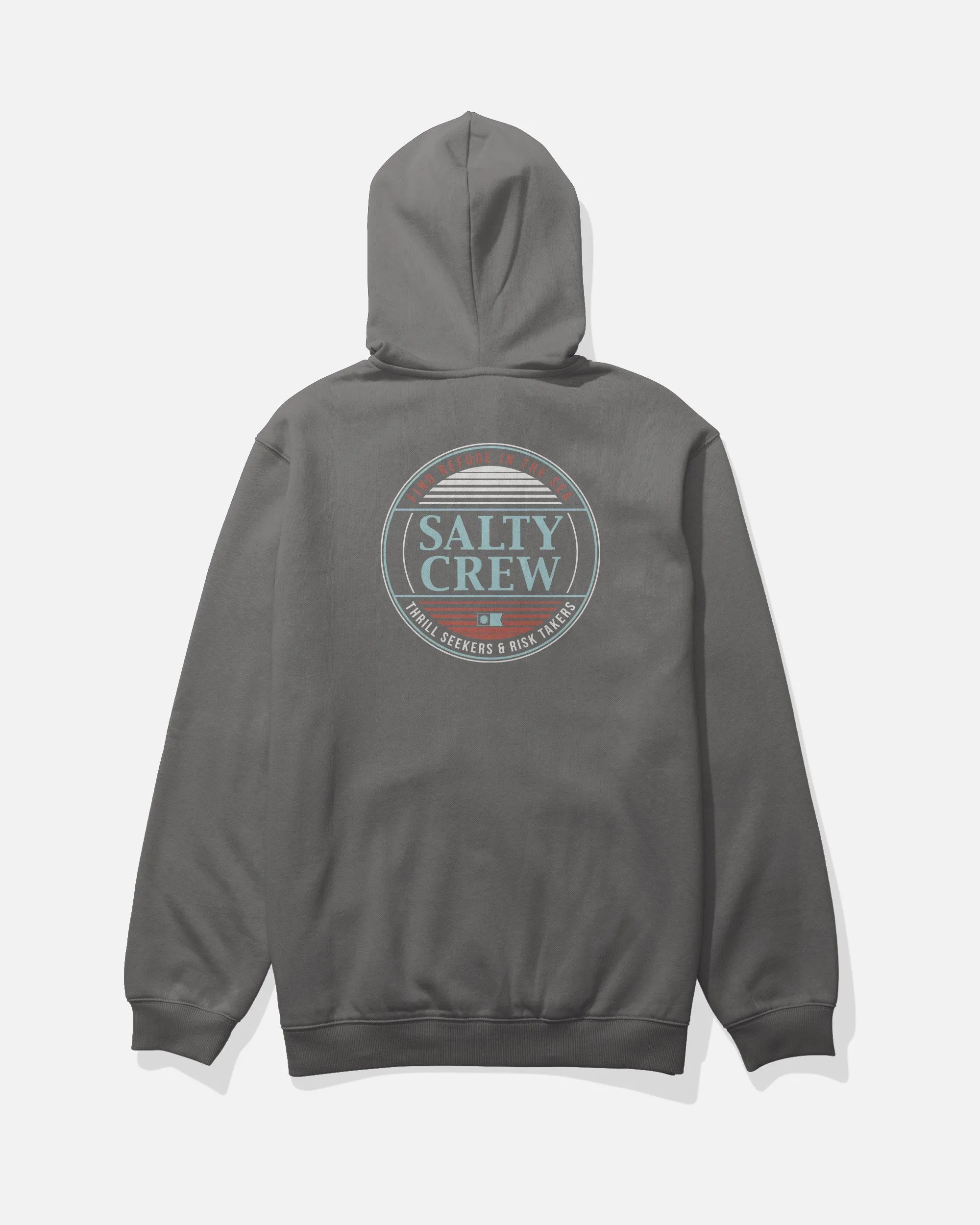 Simple Fade Zip Fleece Hoodie - Charcoal sold by Salty Crew