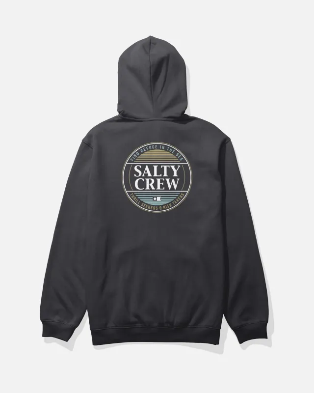Simple Fade Zip Fleece Hoodie - Black made by Salty Crew