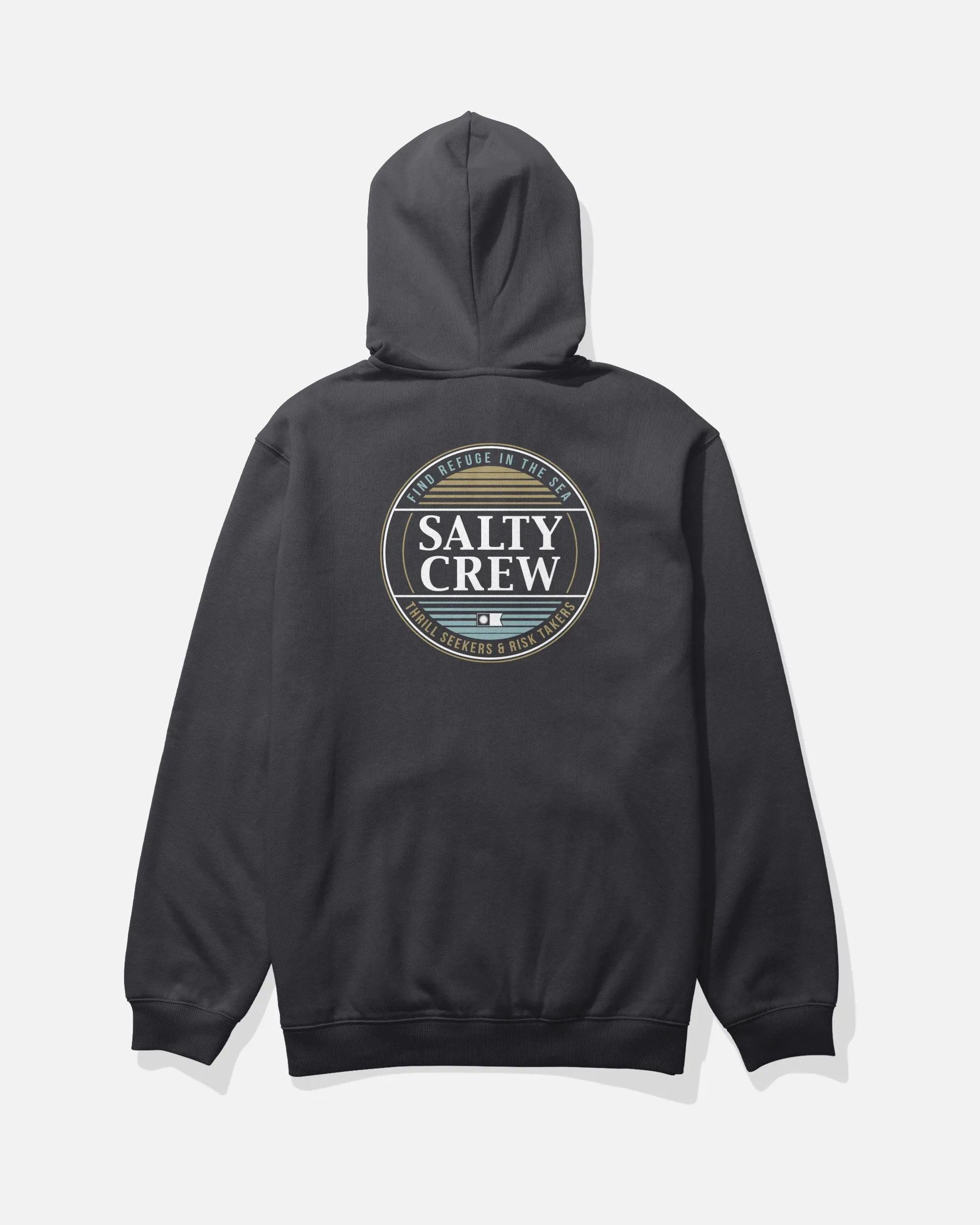 Simple Fade Zip Fleece Hoodie - Black sold by Salty Crew