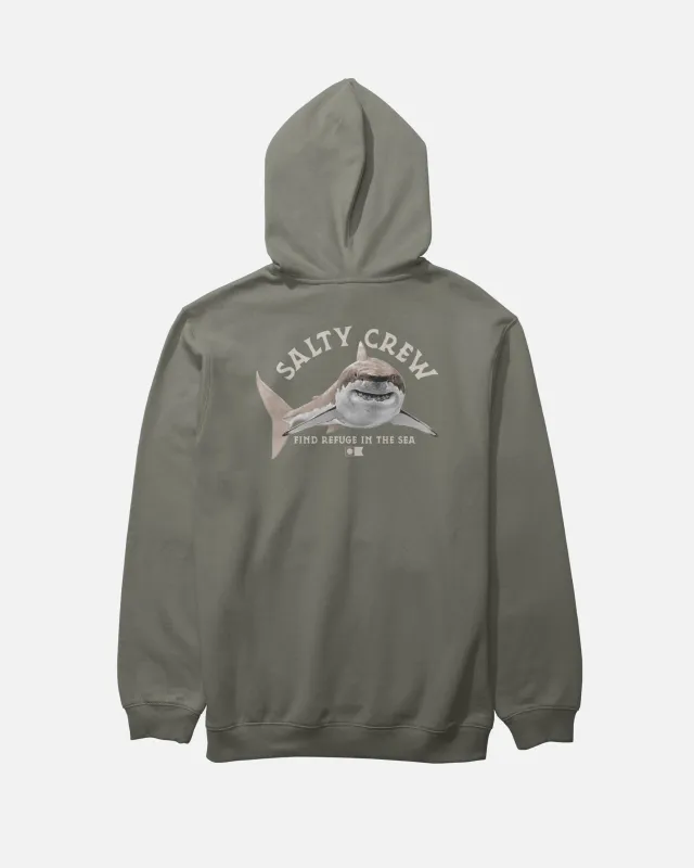 Lurking Fleece Hoodie - Dusty Olive sold by Salty Crew