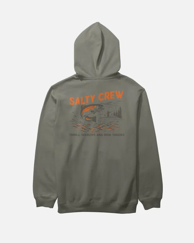 Nature Vibes Fleece Hoodie - Dusty Olive sold by Salty Crew