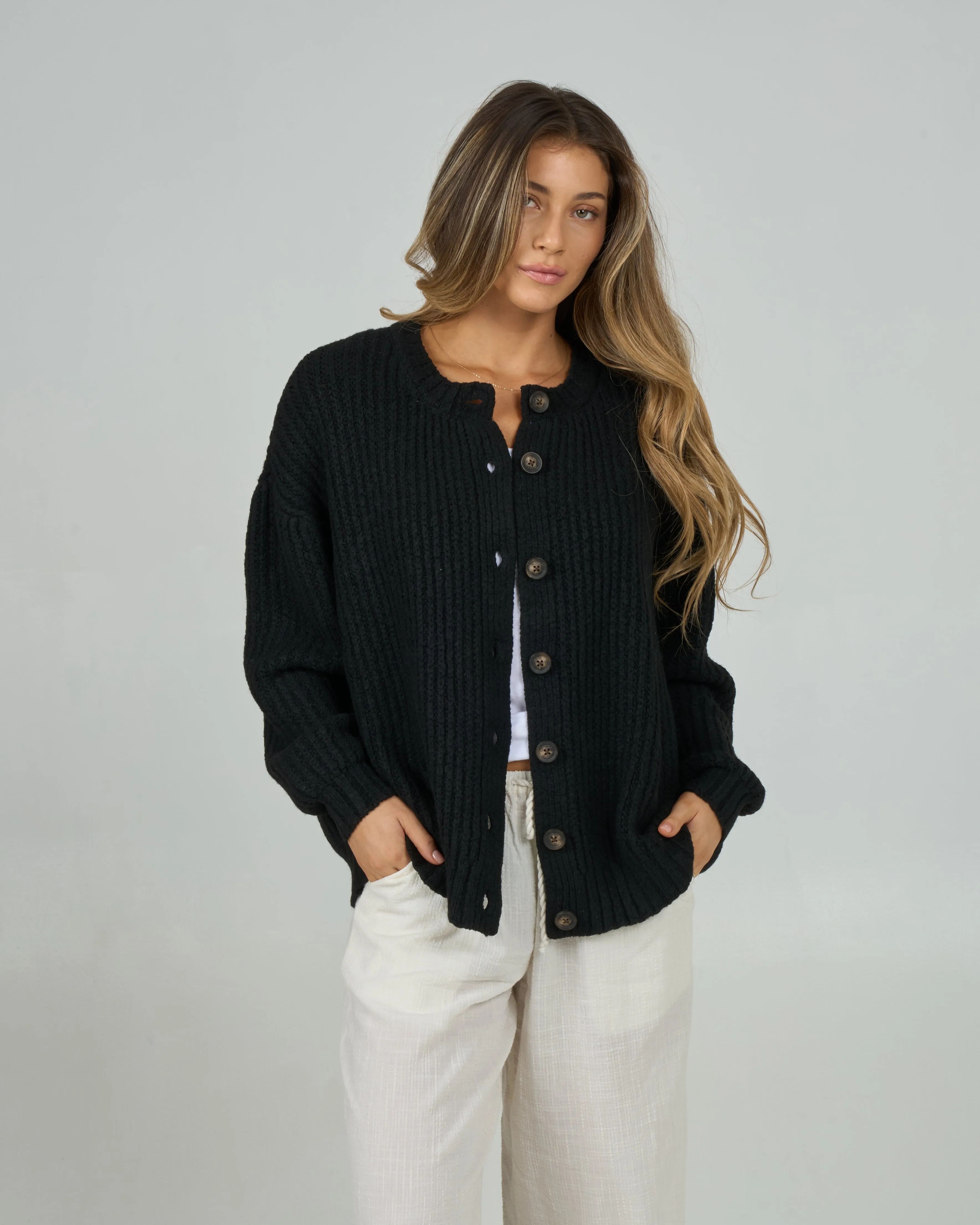Mariner Cardigan - Black sold by Salty Crew