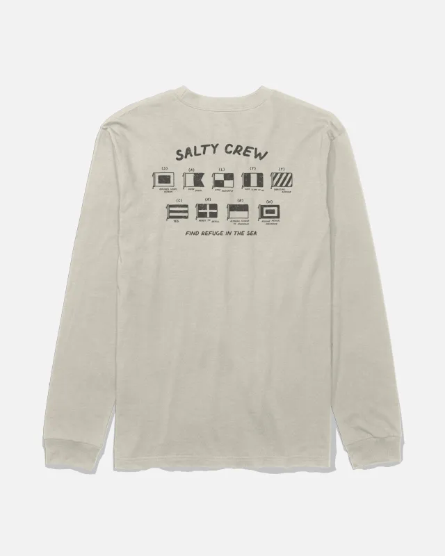 Call Sign Long Sleeve Tee - Bone sold by Salty Crew