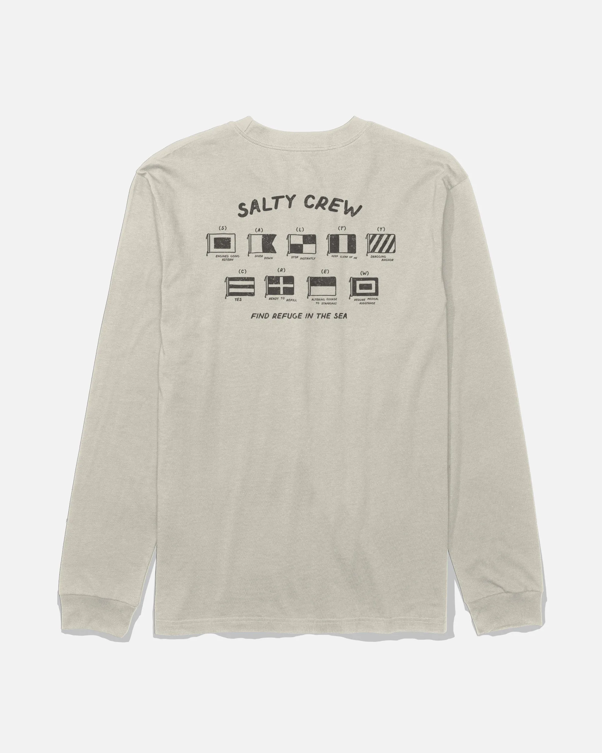 Call Sign Long Sleeve Tee - Bone sold by Salty Crew