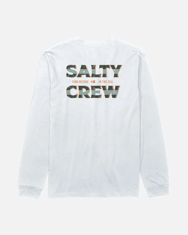 Offset Long Sleeve Tee - White sold by Salty Crew