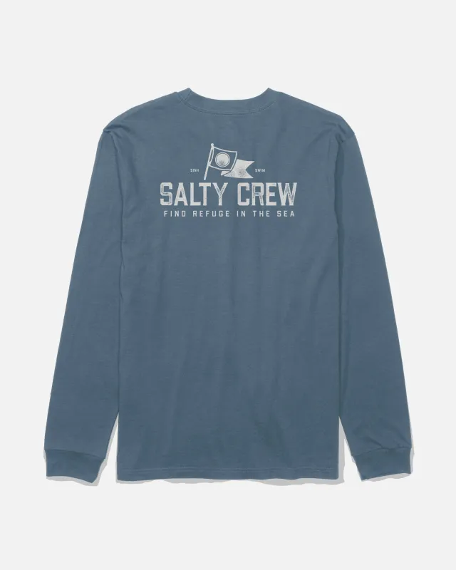 Flag Day Long Sleeve Tee - Slate sold by Salty Crew