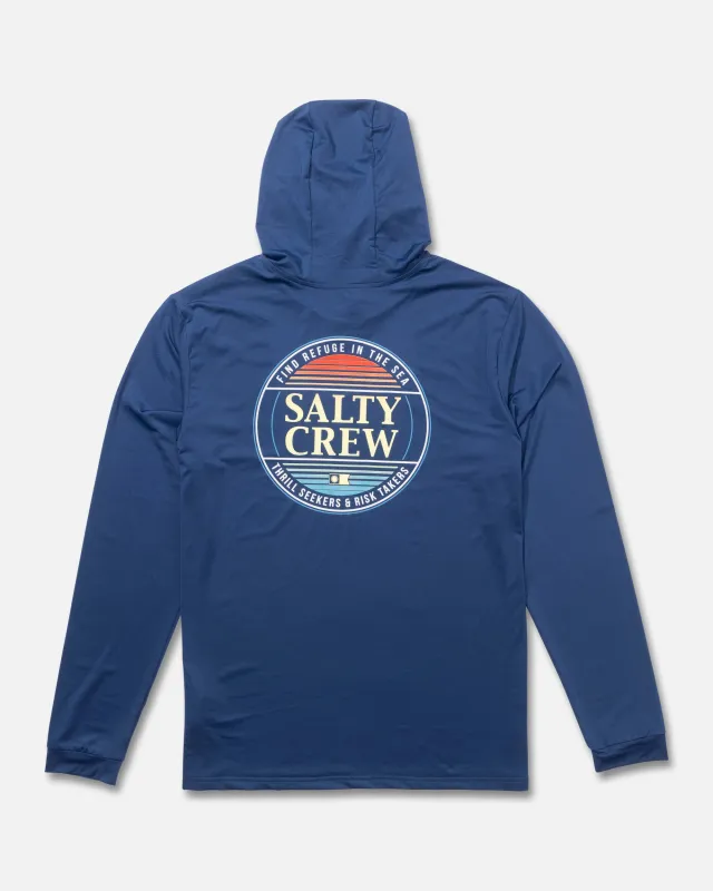 Simple Fade Sunshirt Hoodie - True Navy sold by Salty Crew